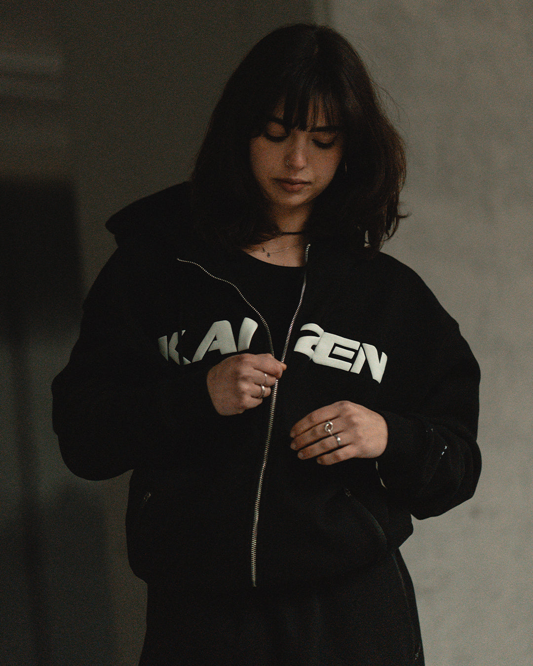 TEAM KAIZEN™ OVERSIZE FULL ZIP HOODIE