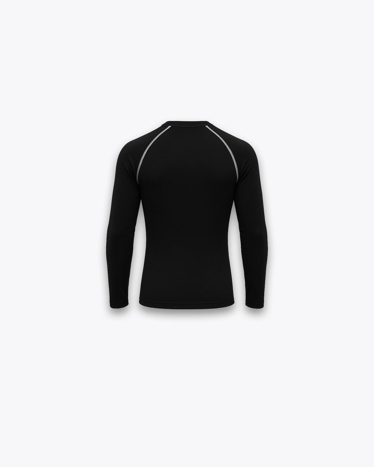 LONGSLEEVE COMPRESSION T-SHIRT - CONTRAST STITCH / BLACK