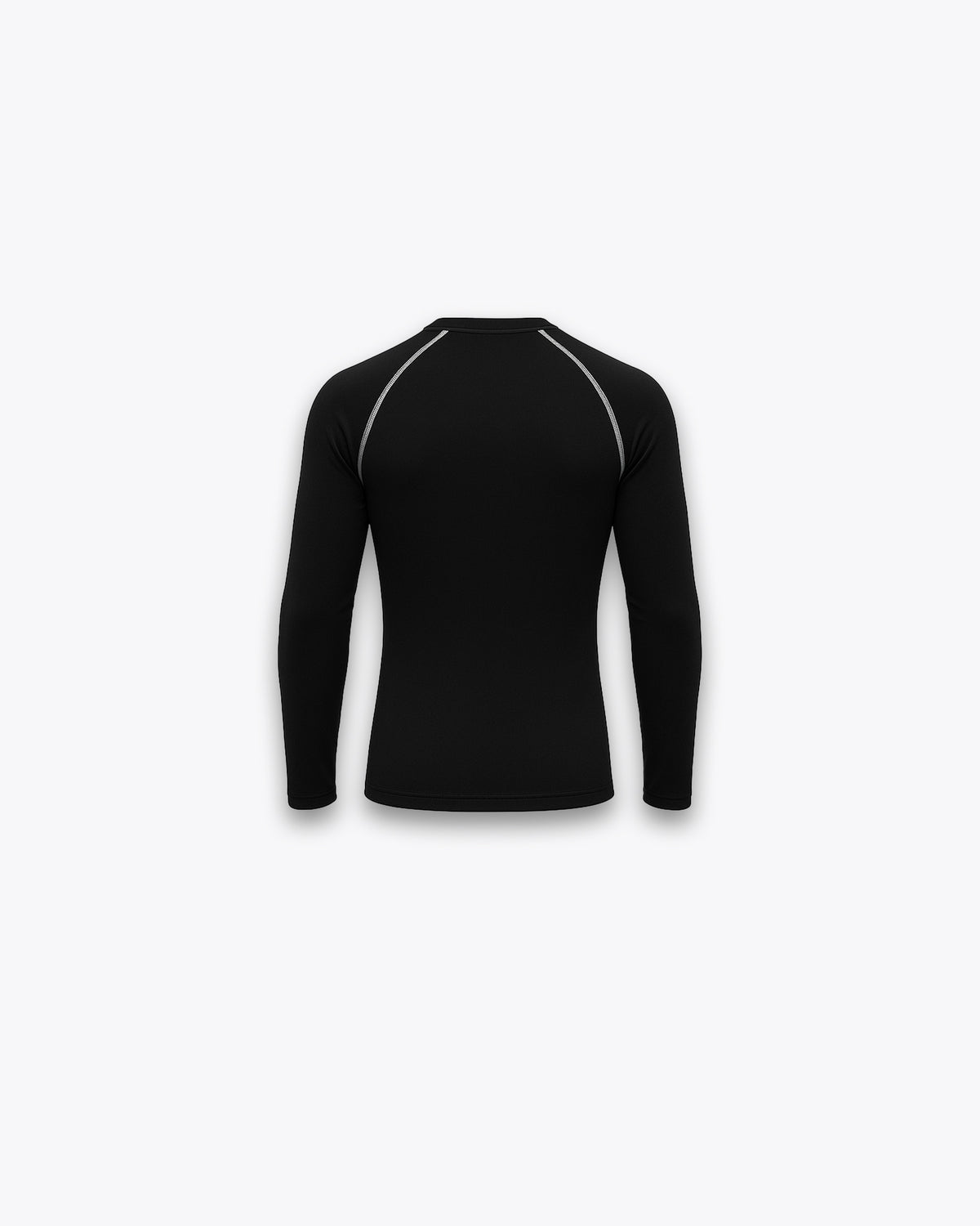 LONGSLEEVE COMPRESSION T-SHIRT - CONTRAST STITCH / BLACK