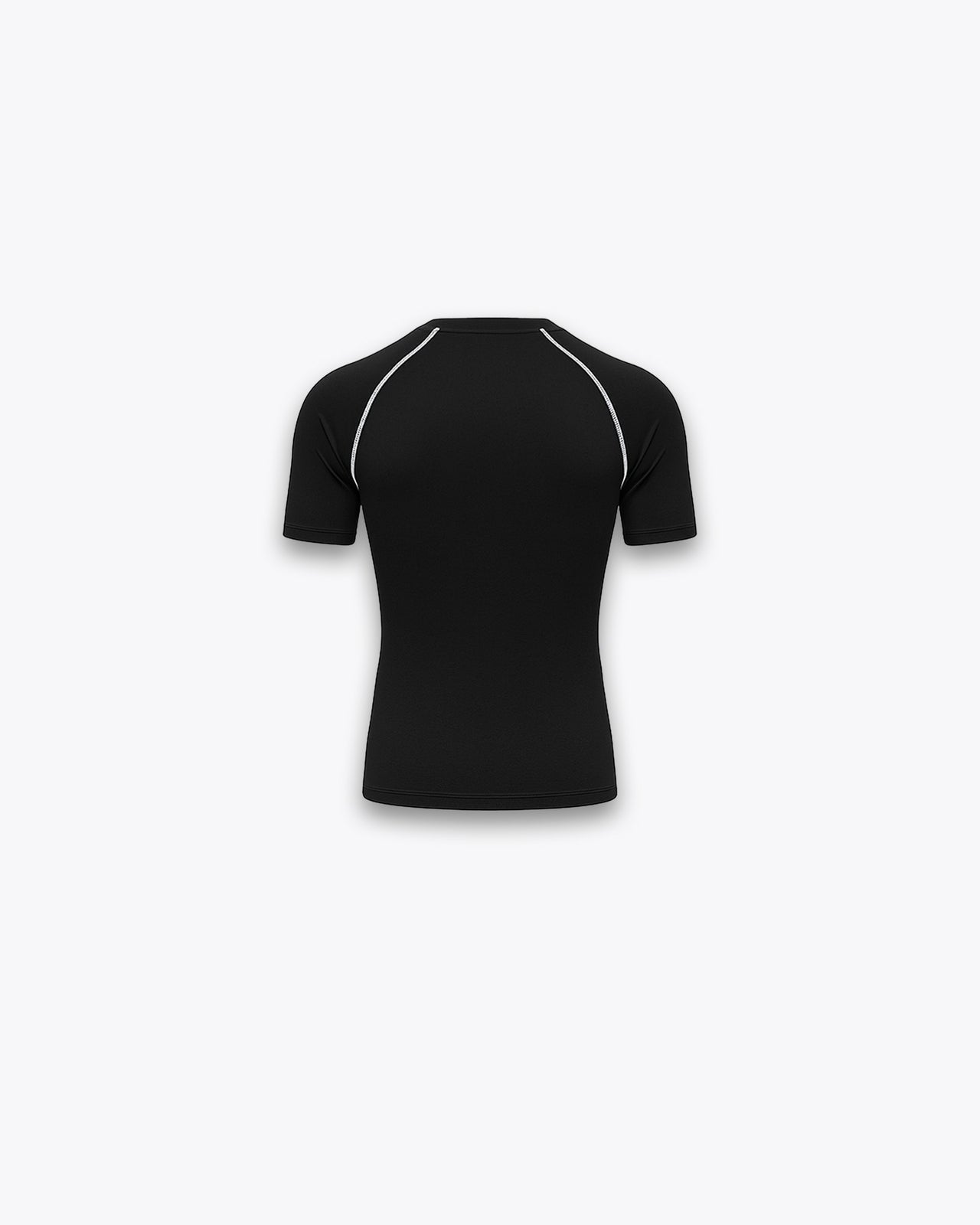 SHORTSLEEVE COMPRESSION T-SHIRT - CONTRAST STITCH / BLACK
