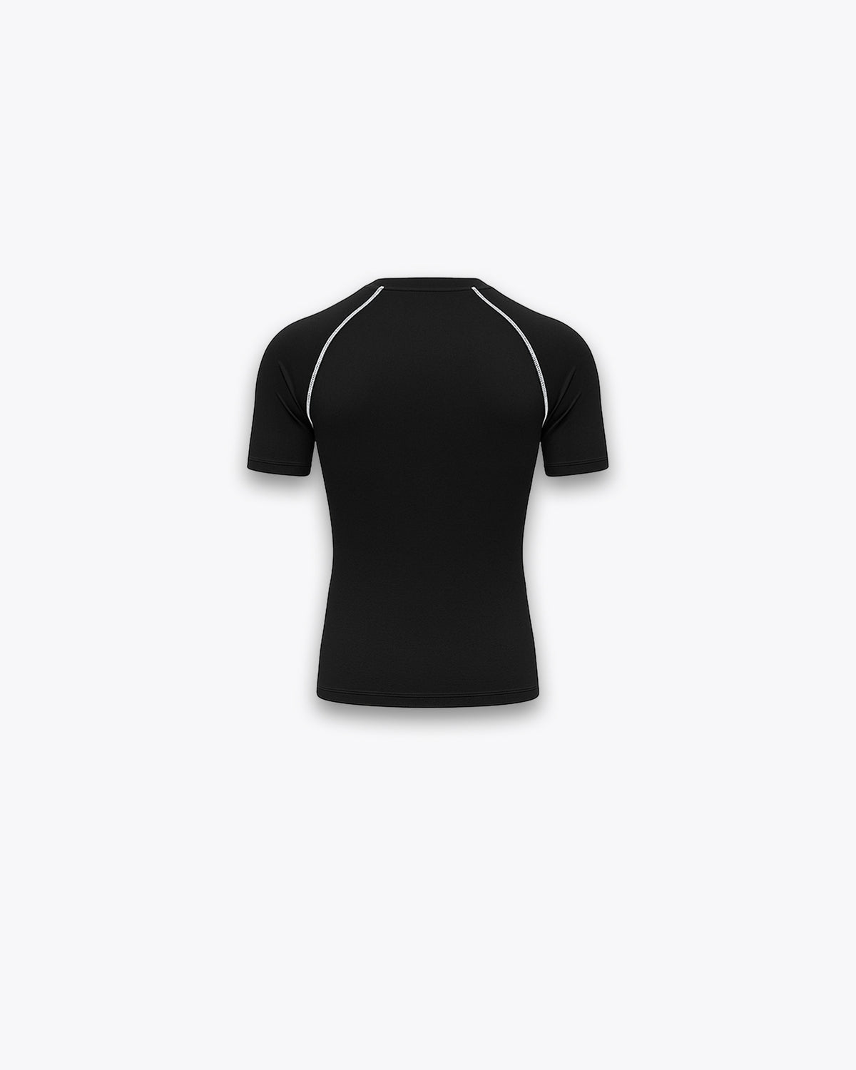 SHORTSLEEVE COMPRESSION T-SHIRT - CONTRAST STITCH / BLACK