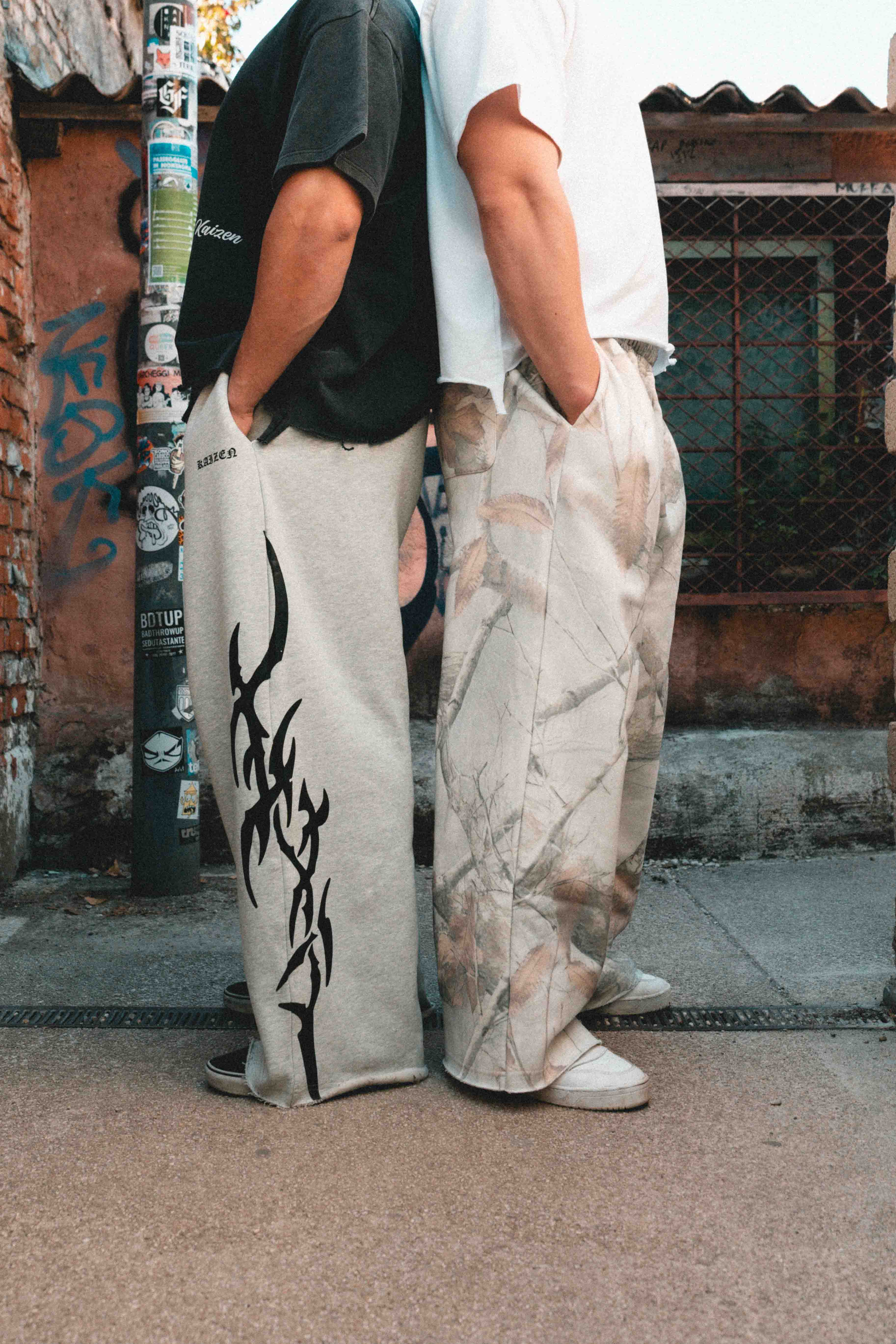 K-02 NO-CUFF WAVE JOGGERS - GREY