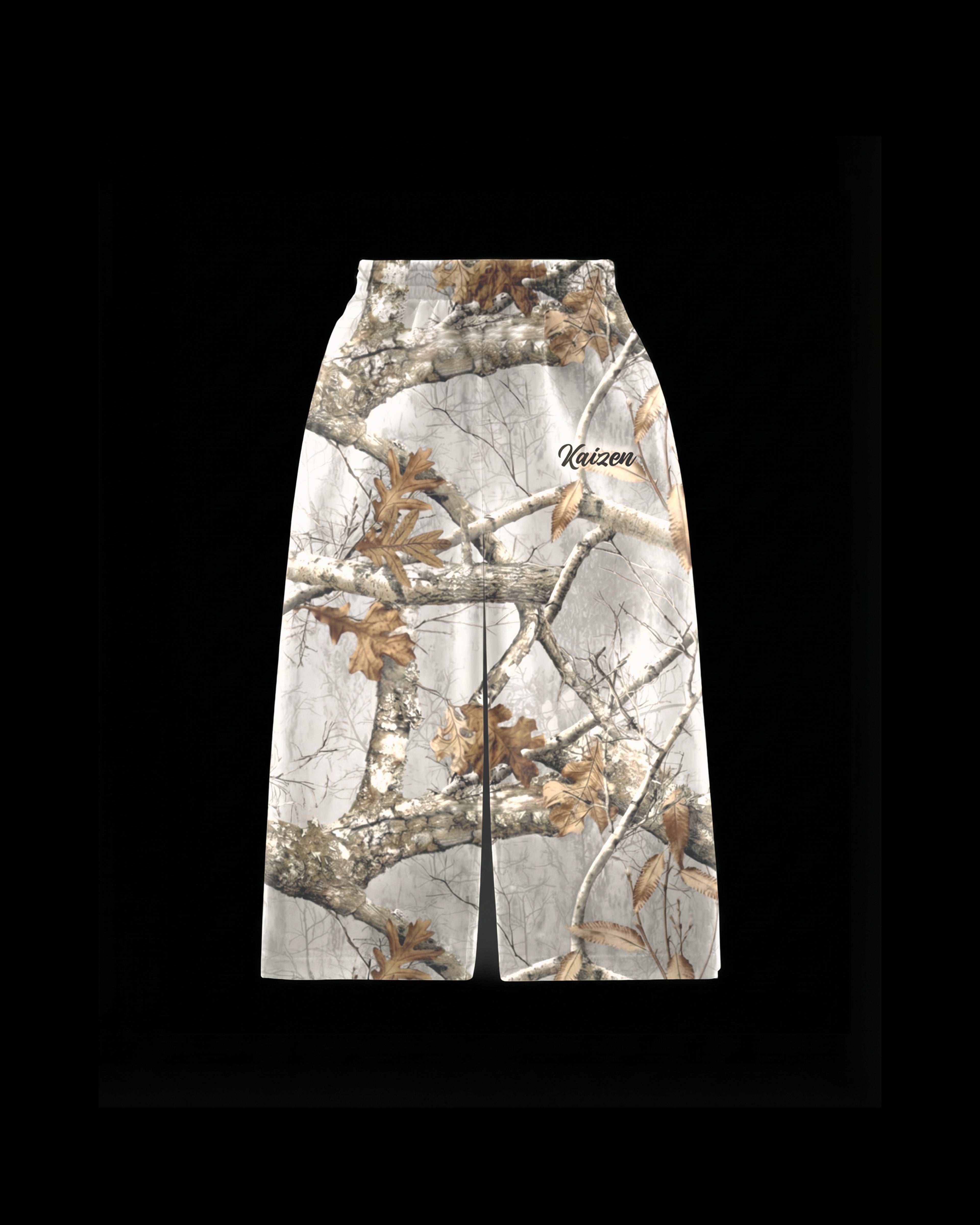 K-02 NO-CUFF TREE CAMO JOGGERS - ARCTIC WHITE