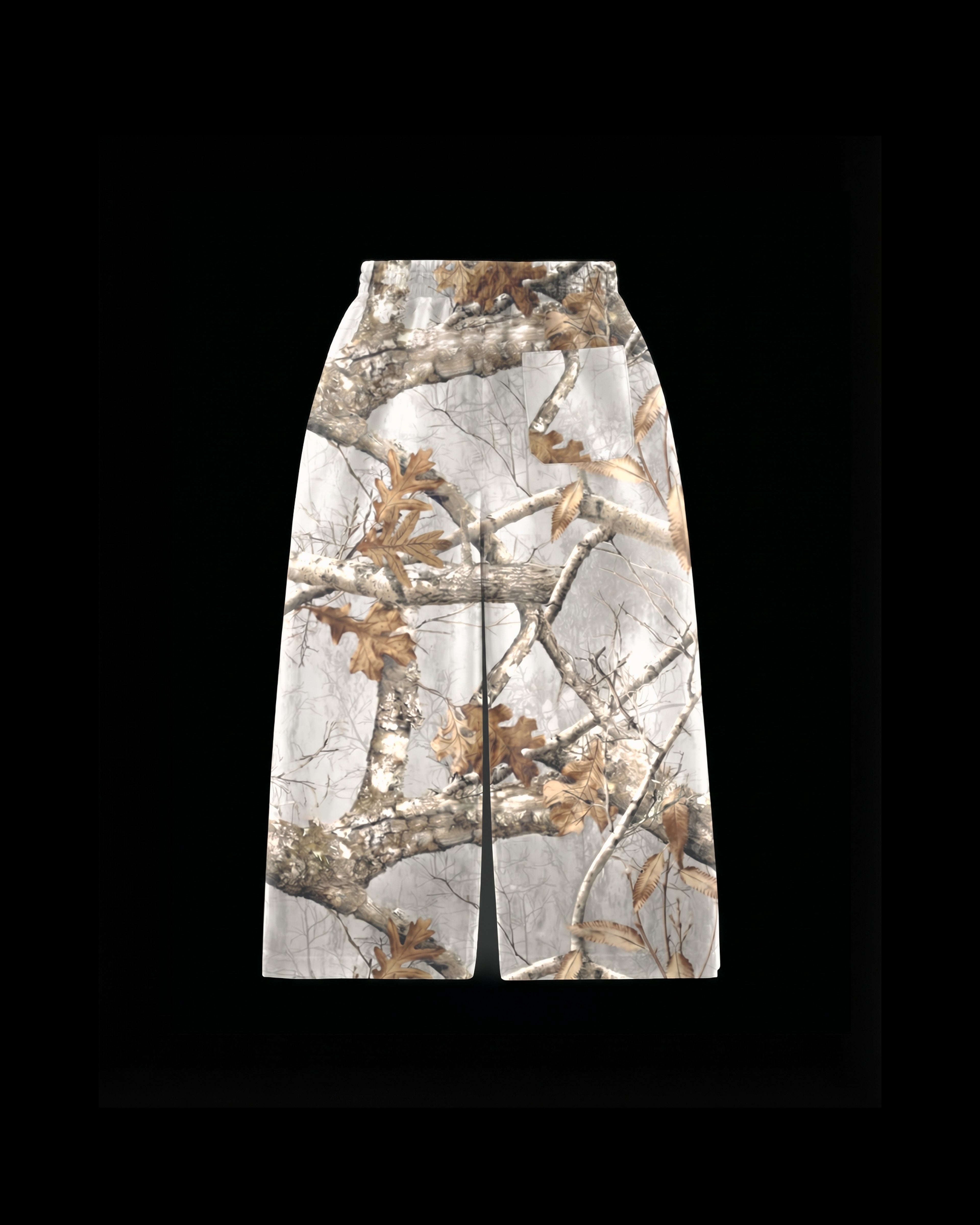 K-02 NO-CUFF TREE CAMO JOGGERS - ARCTIC WHITE
