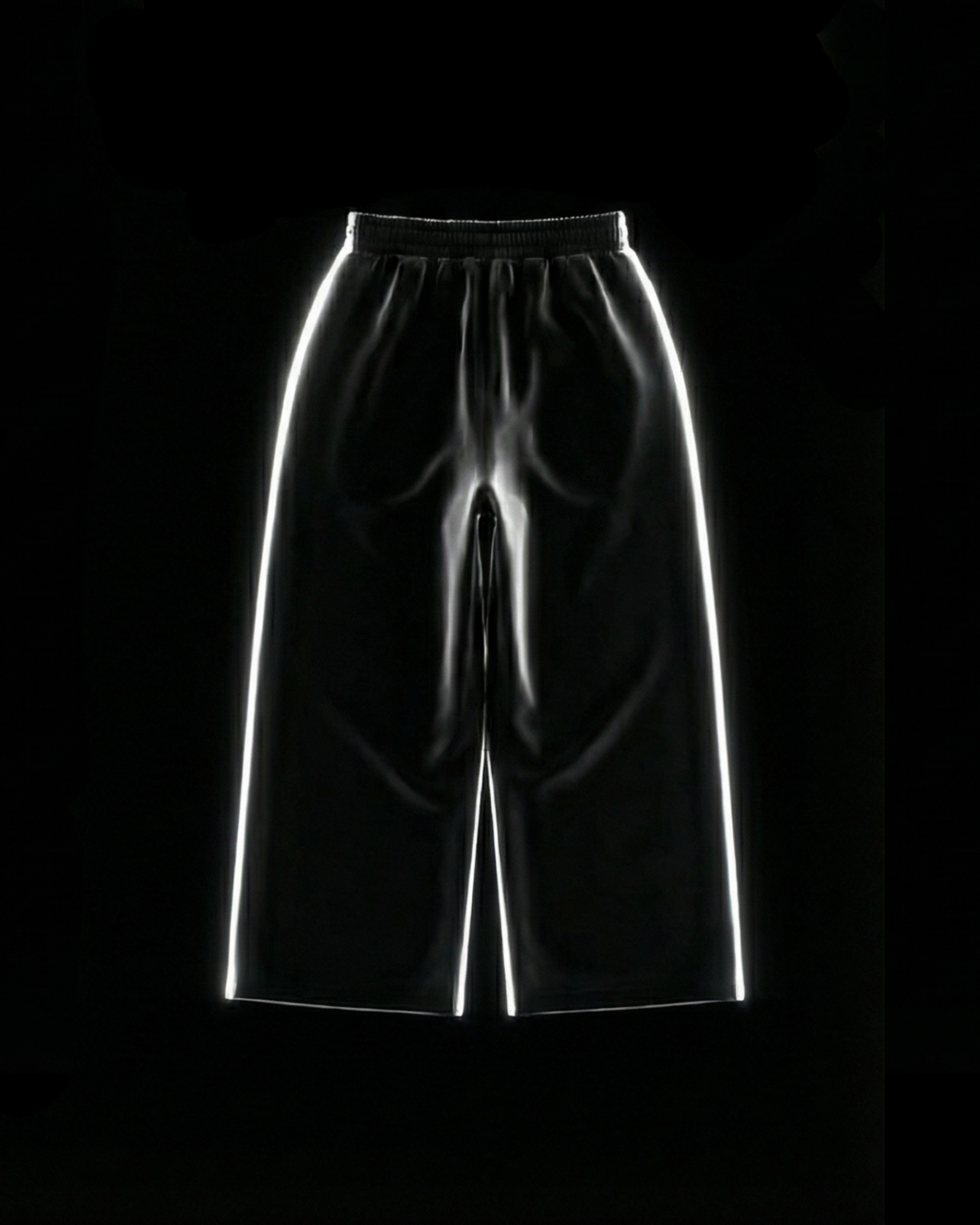 K-01 OG SET BAGGY NO-CUFF JOGGERS - BLACK