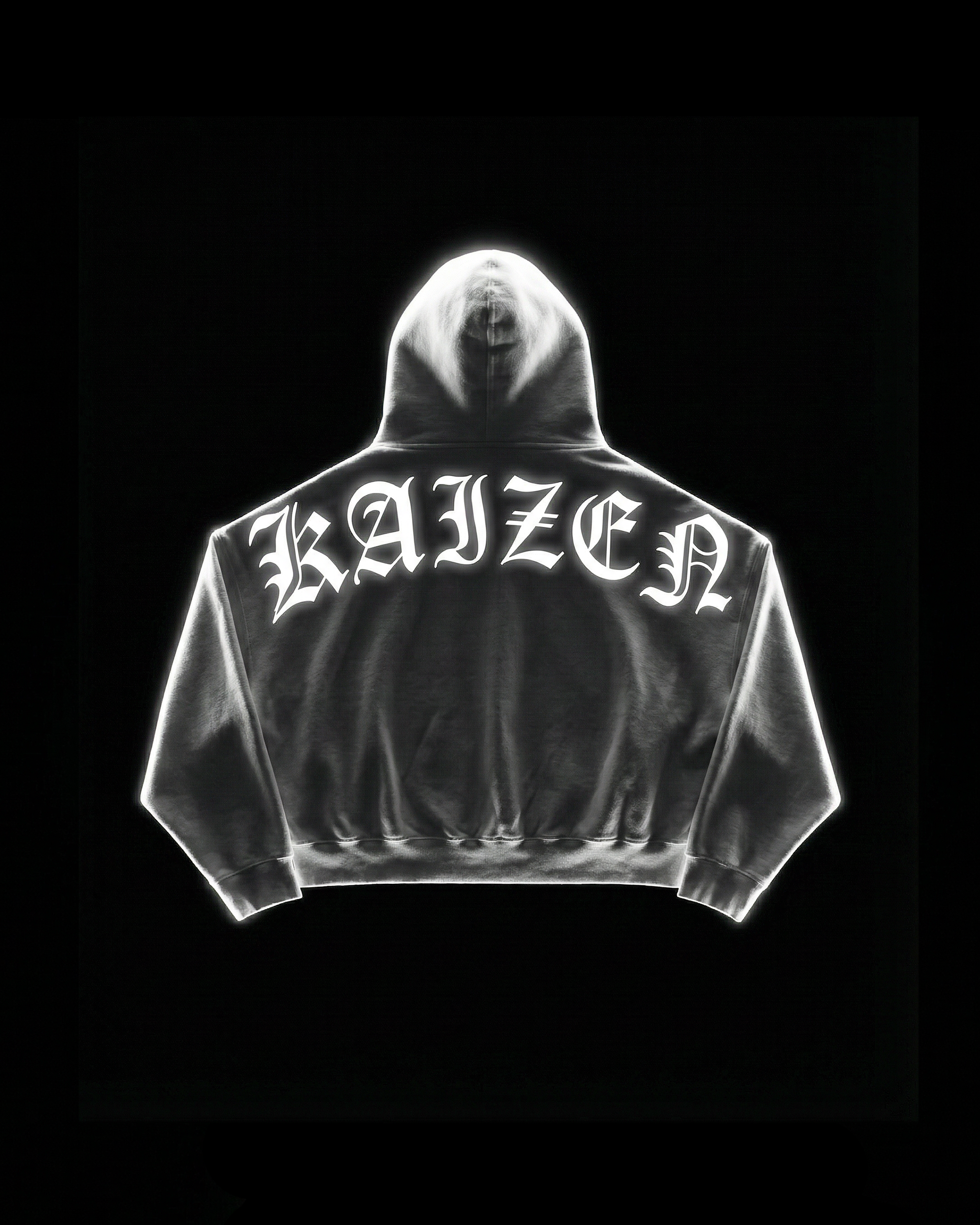 K-01 OG SET OVERSIZE BOXY FIT FULL-ZIP HOODIE  - HEATHERED GREY