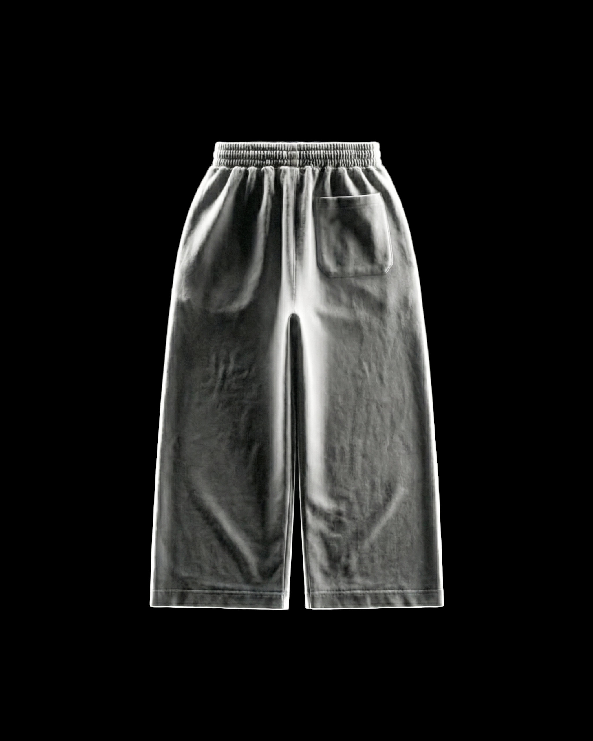 K-01 OG SET BAGGY NO-CUFF JOGGERS - HEATHERED GREY