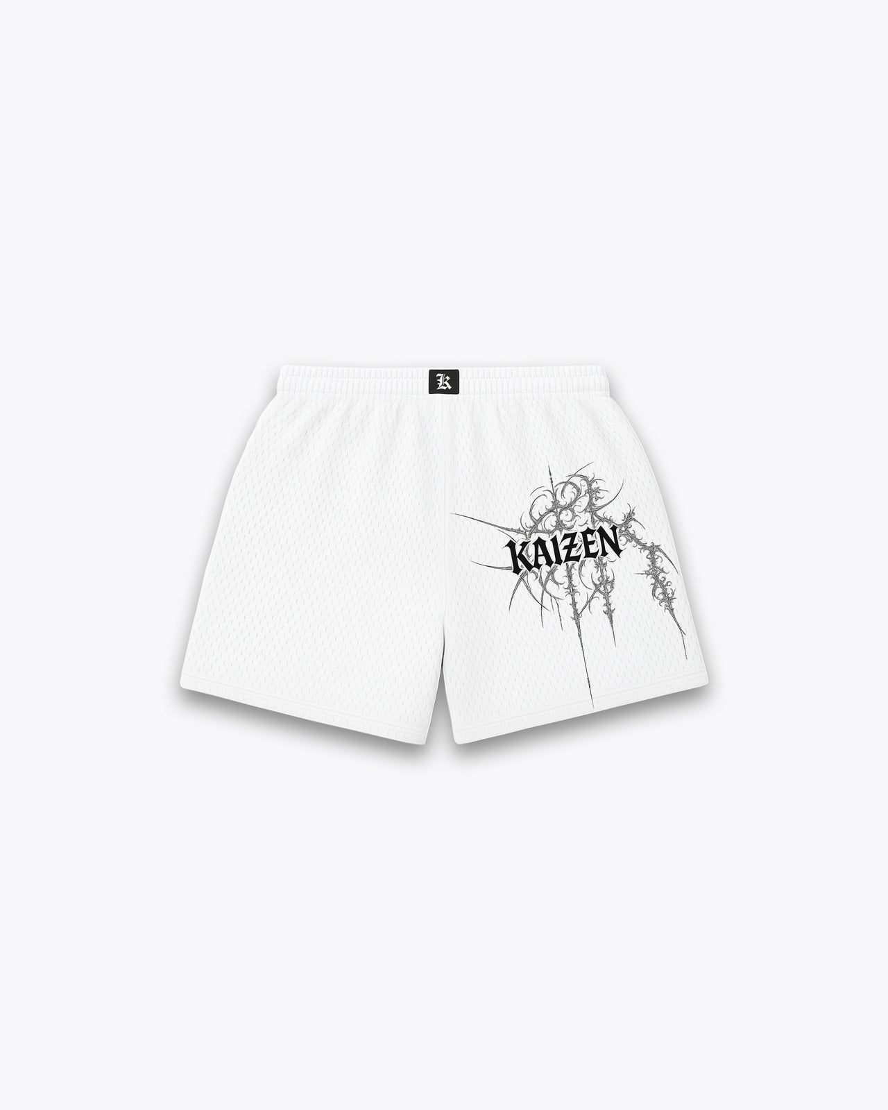 LEG-DAY MESH SHORT - GOTH ART / WHITE
