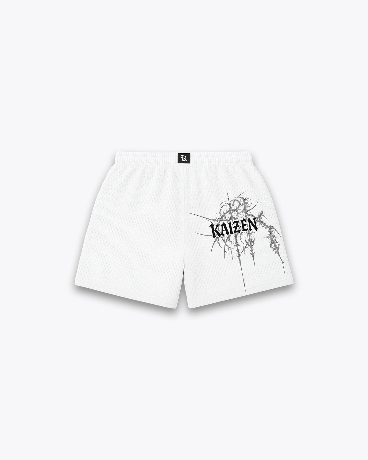 LEG-DAY MESH SHORT - GOTH ART / WHITE