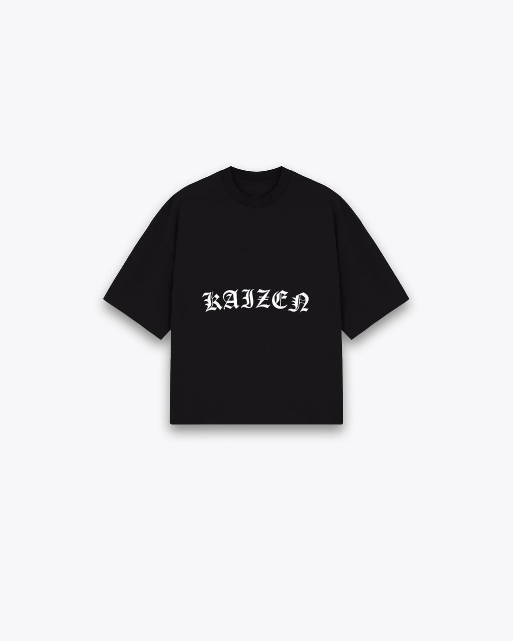 ROUGH CUT CROPPED OVERSIZE T-SHIRT - DEMON / BLACK