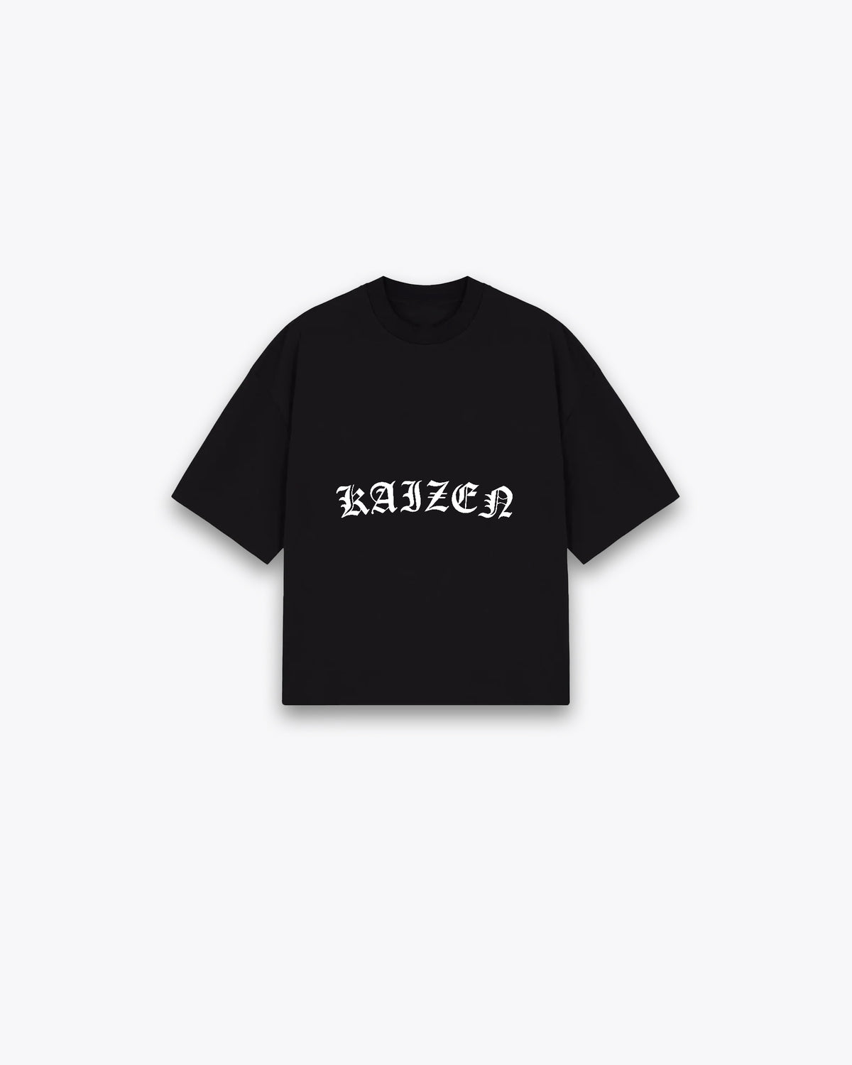 ROUGH CUT CROPPED OVERSIZE T-SHIRT - DEMON / BLACK