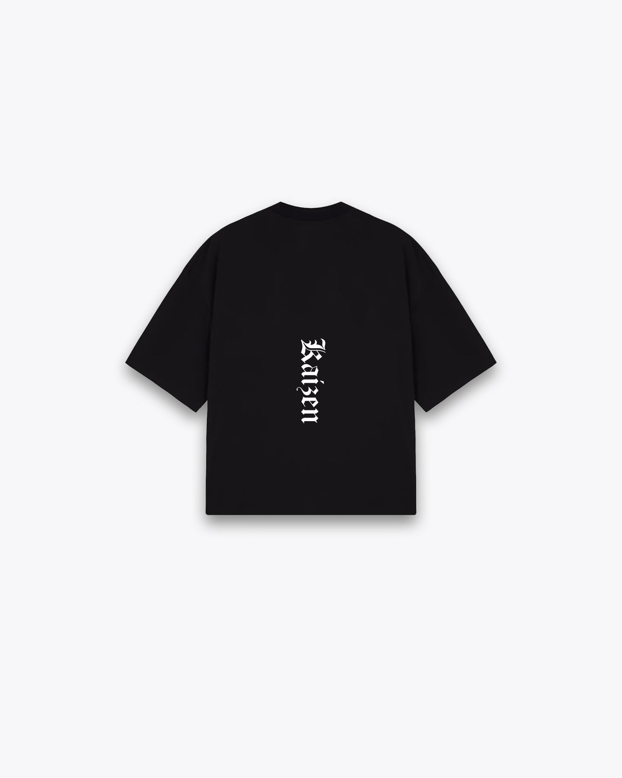 ROUGH CUT CROPPED OVERSIZE T-SHIRT - REVENGE / BLACK