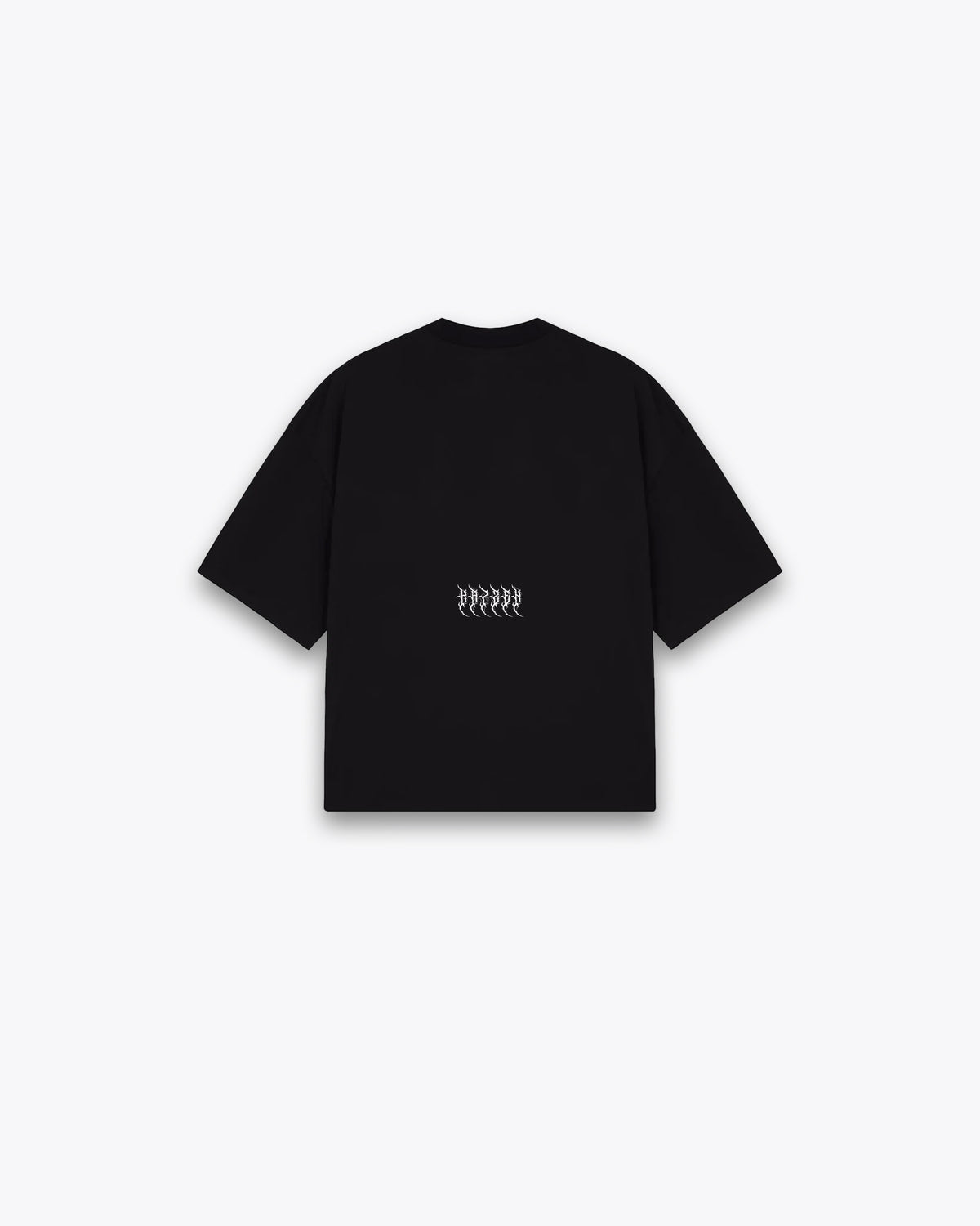 ROUGH CUT CROPPED OVERSIZE T-SHIRT - MYSTICAL / BLACK