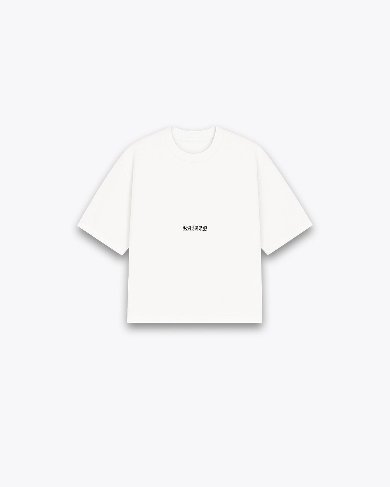 ROUGH CUT CROPPED OVERSIZE T-SHIRT - BLACK DEMON / WHITE