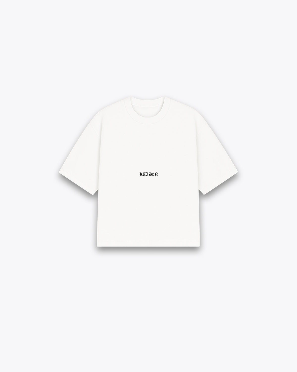 ROUGH CUT CROPPED OVERSIZE T-SHIRT - BLACK DEMON / WHITE