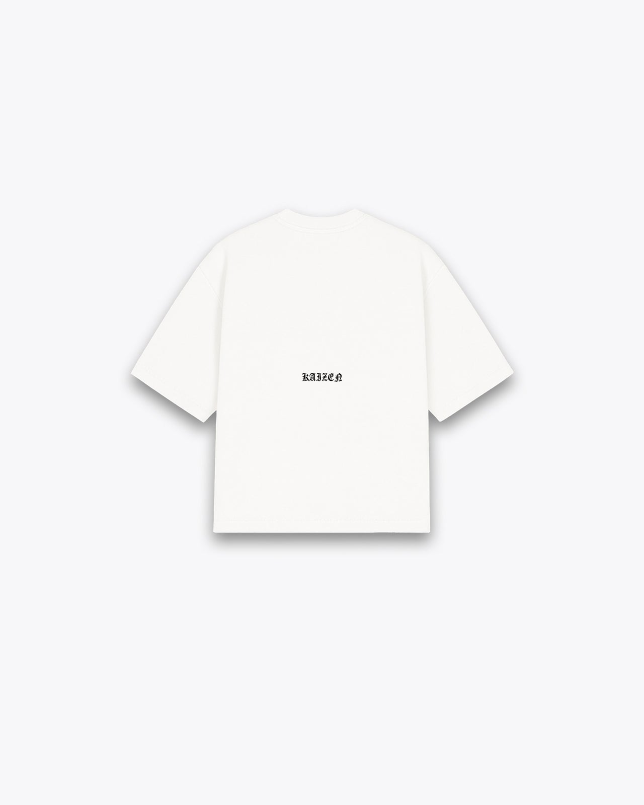 ROUGH CUT CROPPED OVERSIZE T-SHIRT - DEATH METAL / WHITE