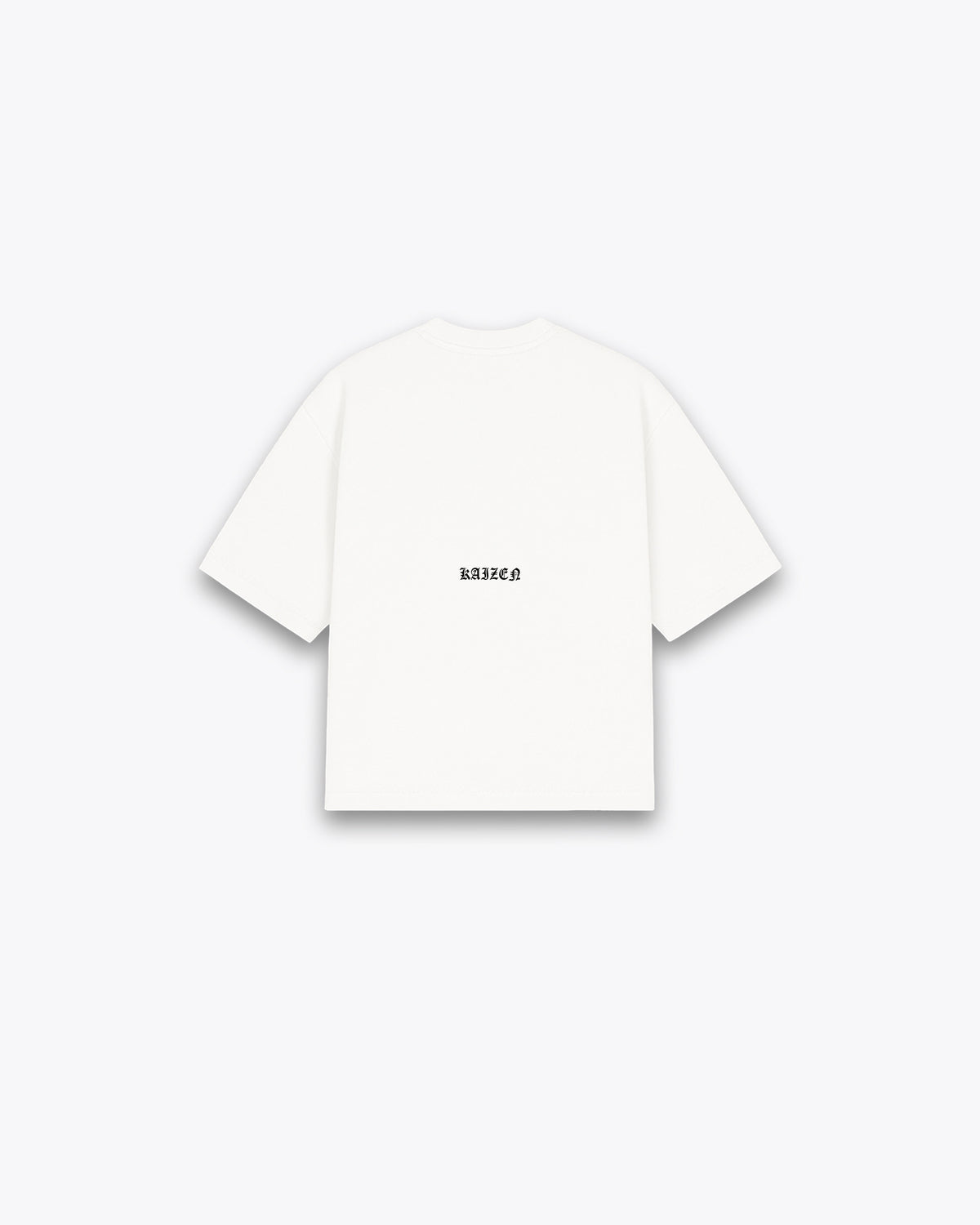 ROUGH CUT CROPPED OVERSIZE T-SHIRT - DEATH METAL / WHITE
