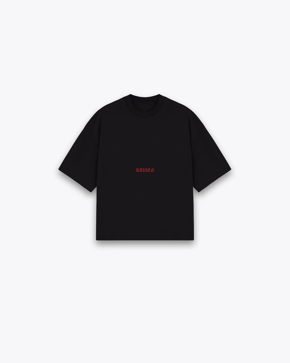 ROUGH CUT CROPPED OVERSIZE T-SHIRT - RED DEMON / BLACK