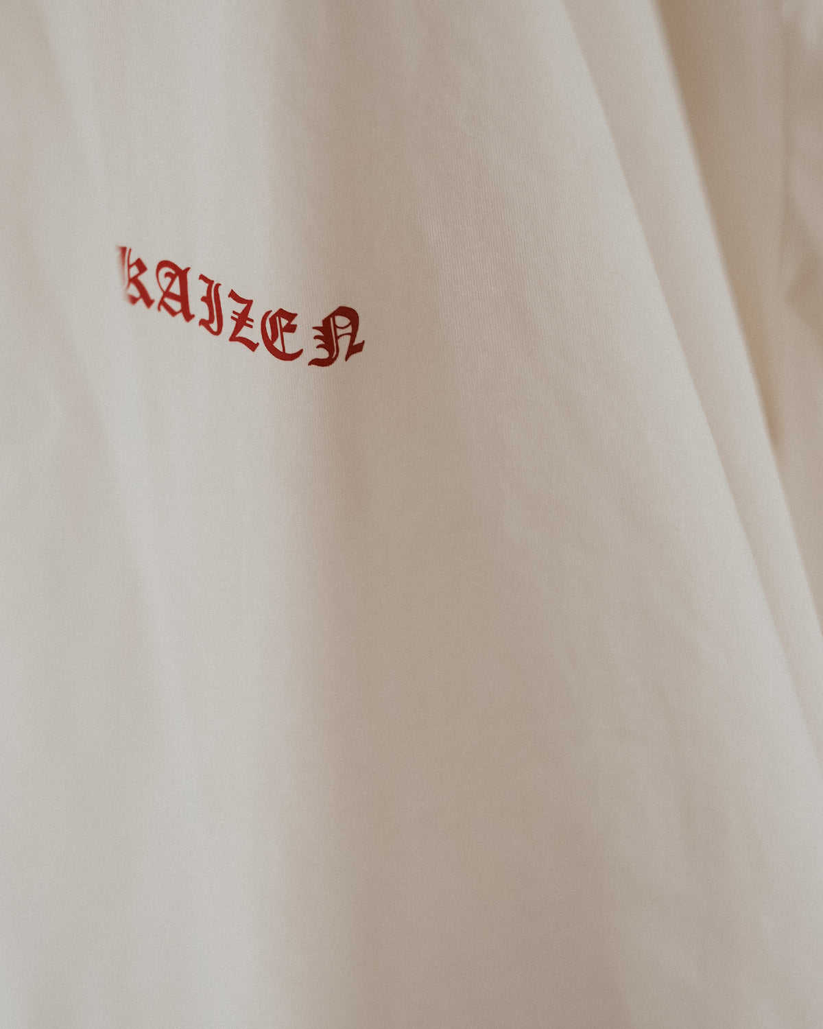 ROUGH CUT CROPPED OVERSIZE T-SHIRT - RED DEMON / WHITE