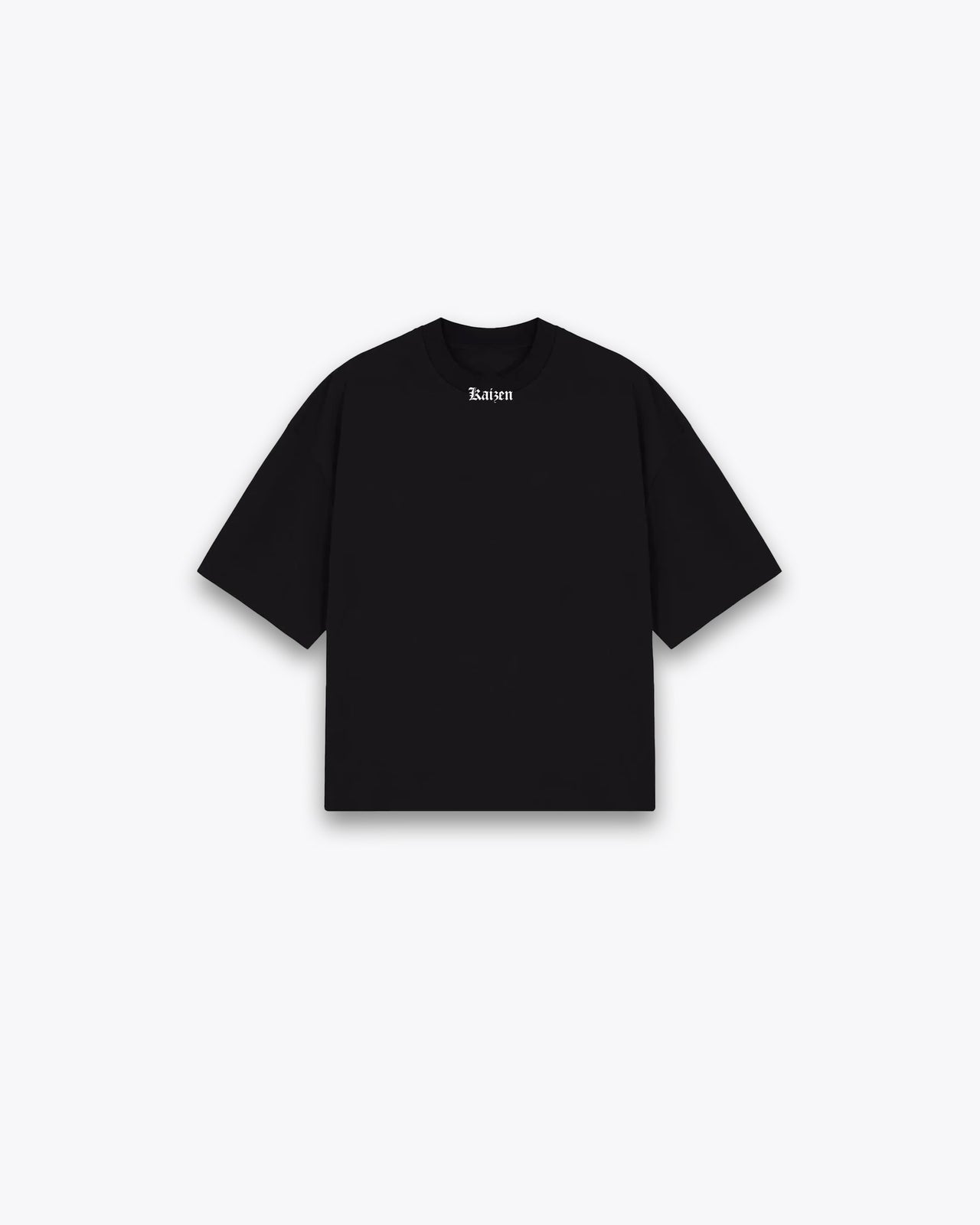 ROUGH CUT CROPPED OVERSIZE T-SHIRT - SPRAY PAINT / BLACK
