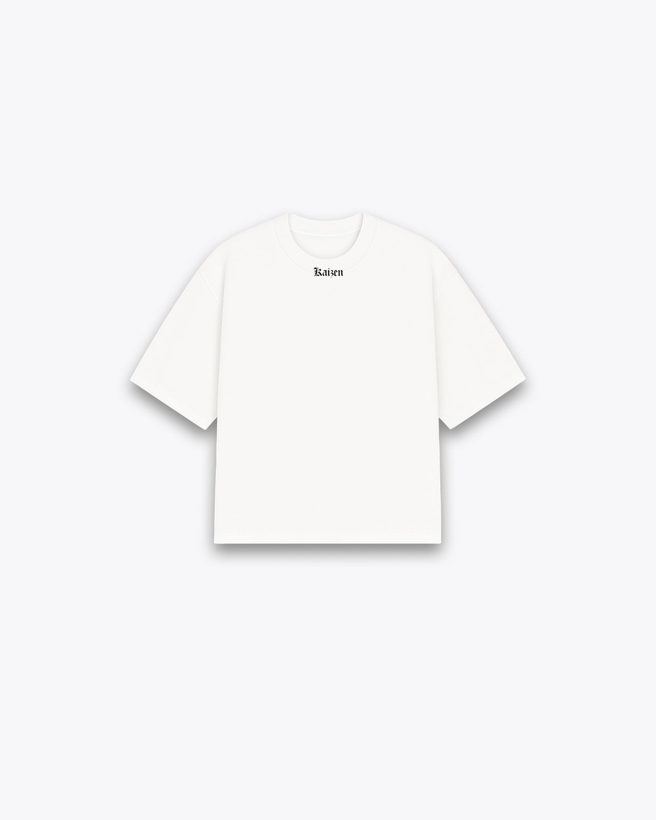 ROUGH CUT CROPPED OVERSIZE T-SHIRT - SPRAY PAINT / WHITE