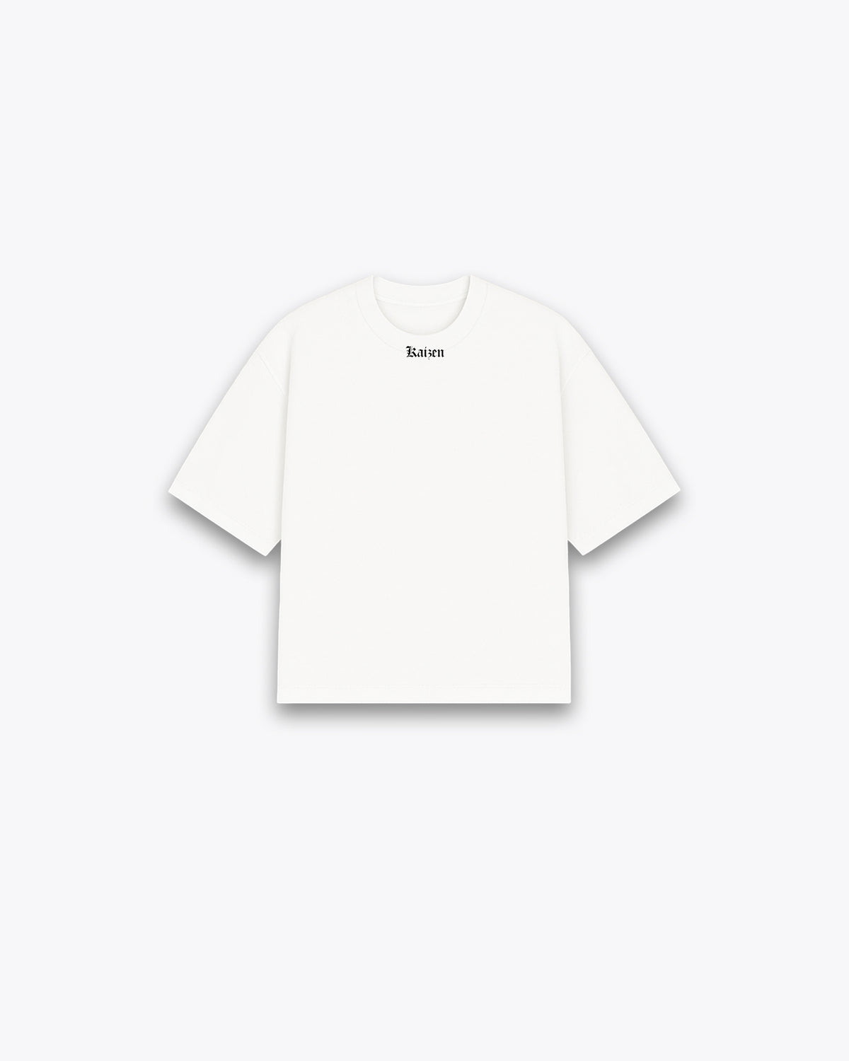 ROUGH CUT CROPPED OVERSIZE T-SHIRT - SPRAY PAINT / WHITE