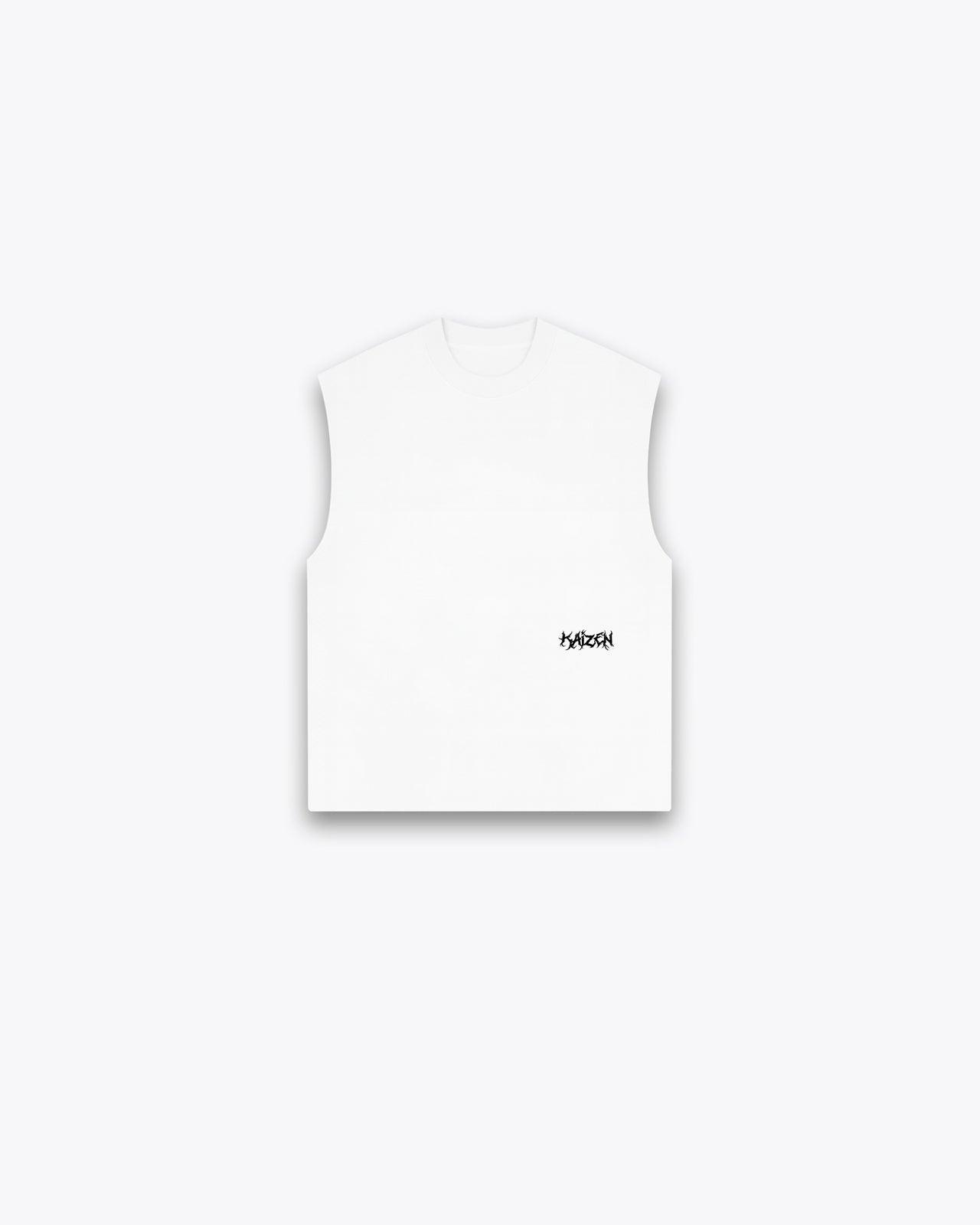 ROUGH CUT CROPPED OVERSIZE TANK - ARCHANGEL / WHITE