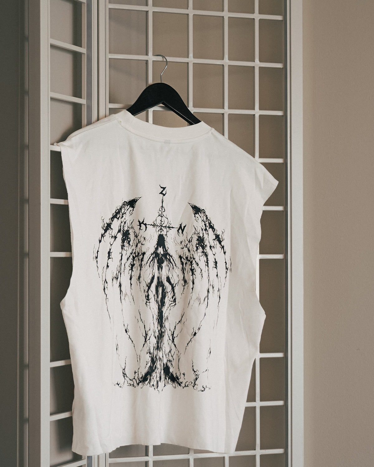ROUGH CUT CROPPED OVERSIZE TANK - ARCHANGEL / WHITE