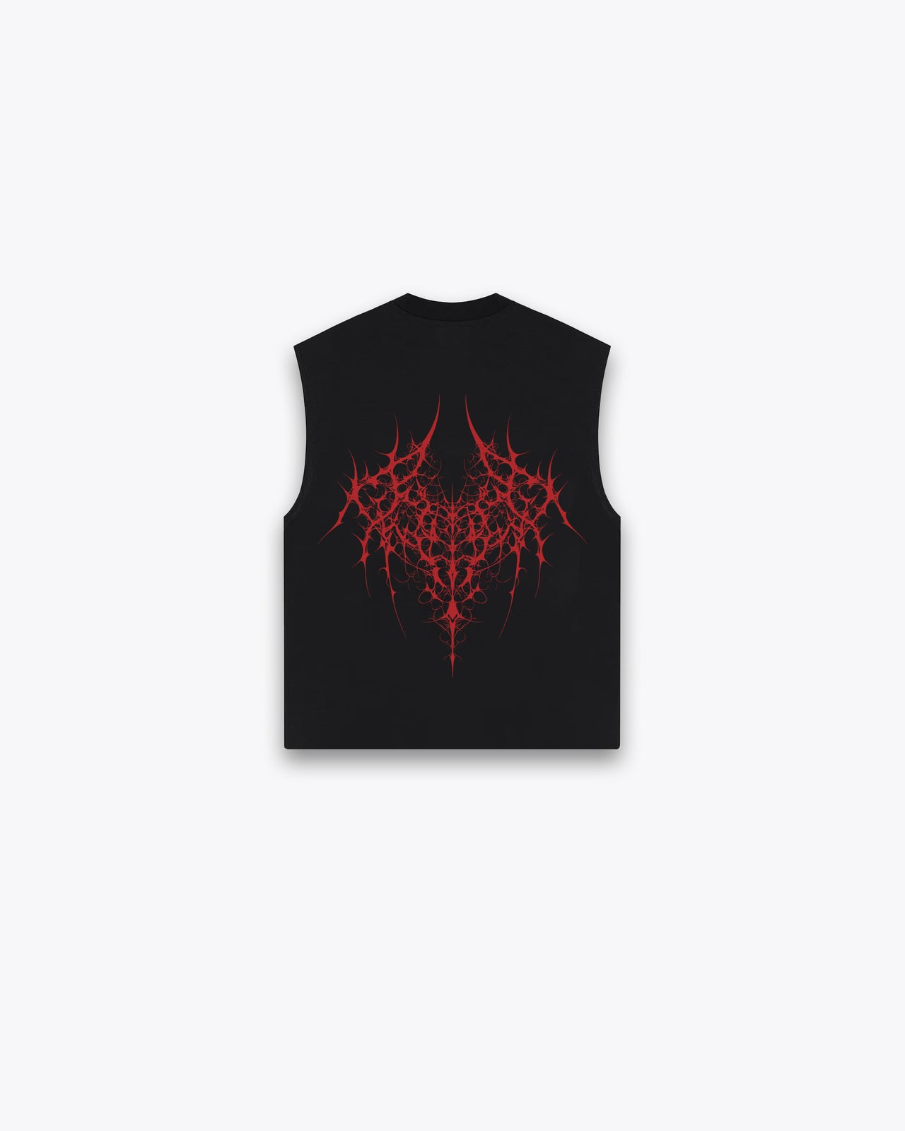 ROUGH CUT CROPPED OVERSIZE TANK - RED DEMON / BLACK