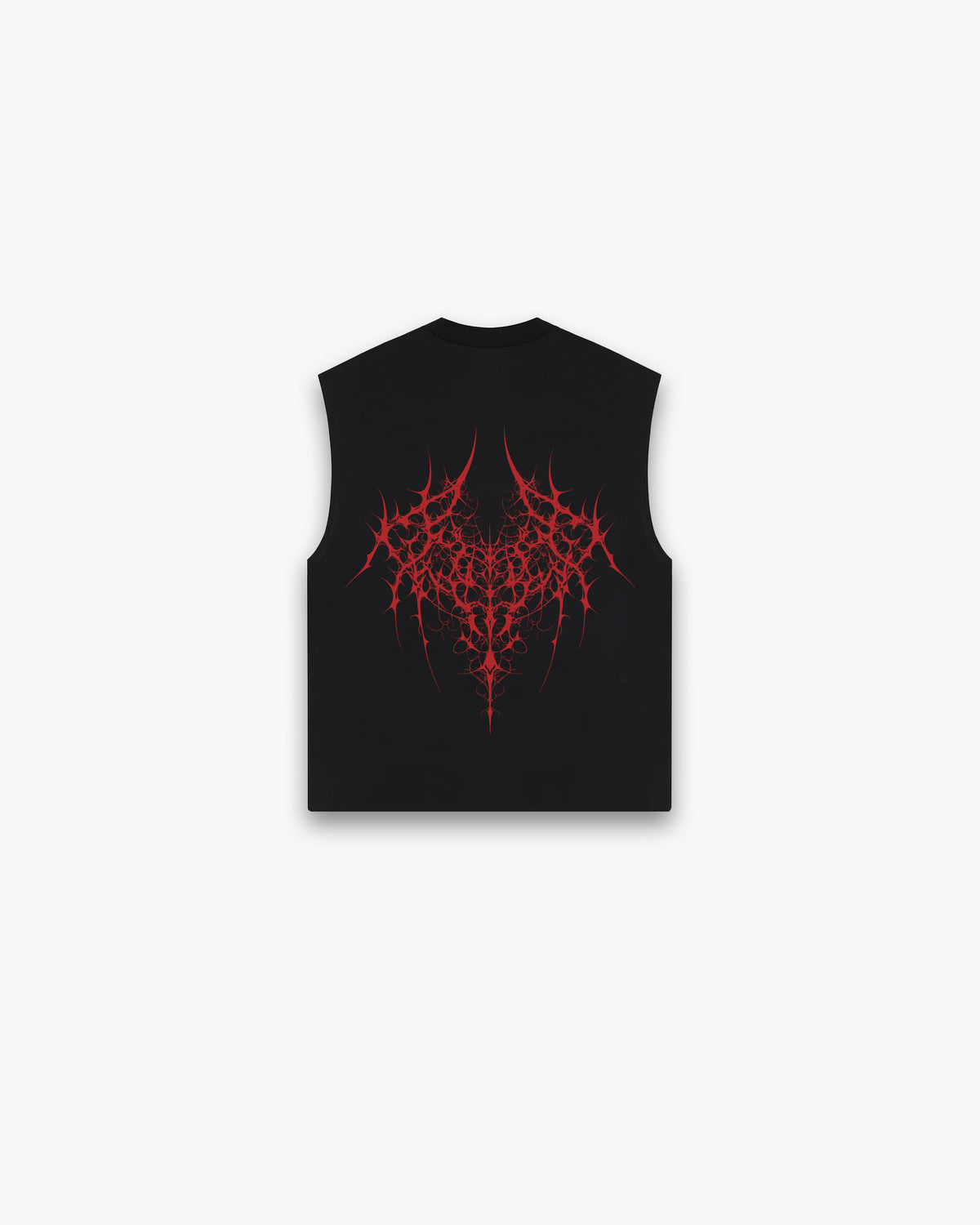 ROUGH CUT CROPPED OVERSIZE TANK - RED DEMON / BLACK
