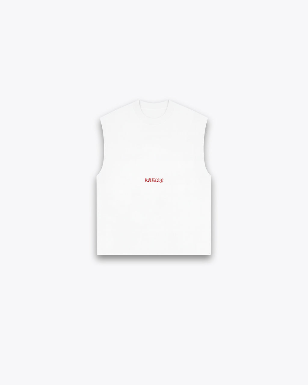 ROUGH CUT CROPPED OVERSIZE TANK - RED DEMON / WHITE