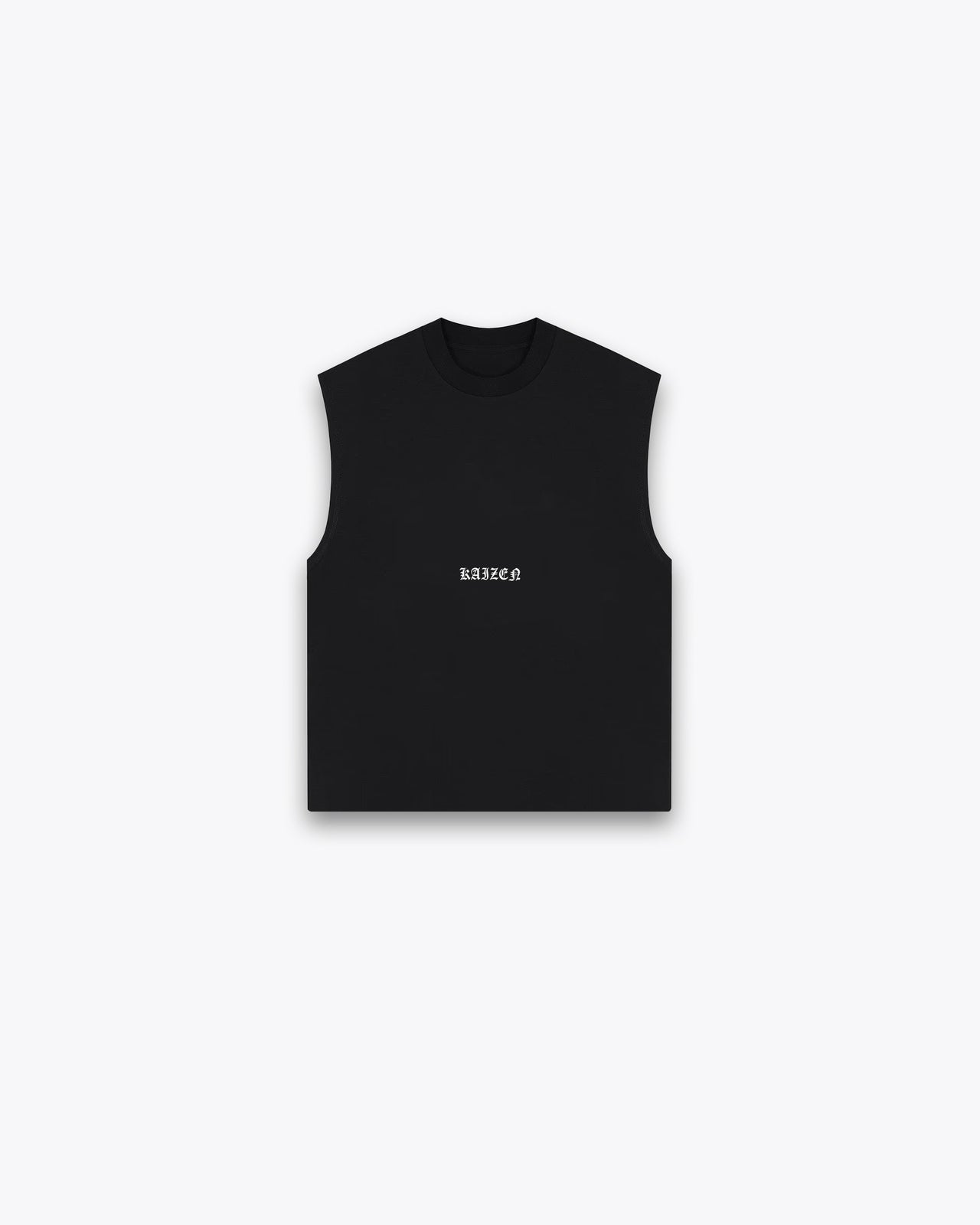 ROUGH CUT CROPPED OVERSIZE TANK - WHITE DEMON / BLACK