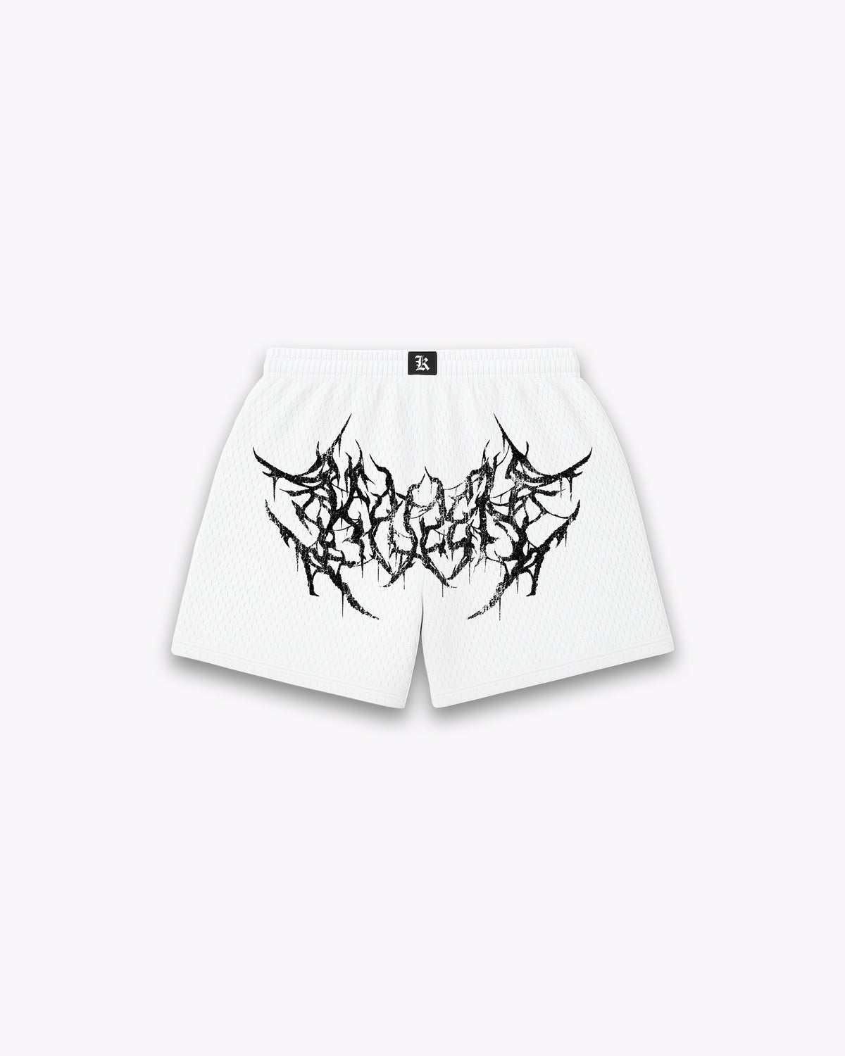 LEG-DAY MESH SHORT DEATH METAL - WHITE