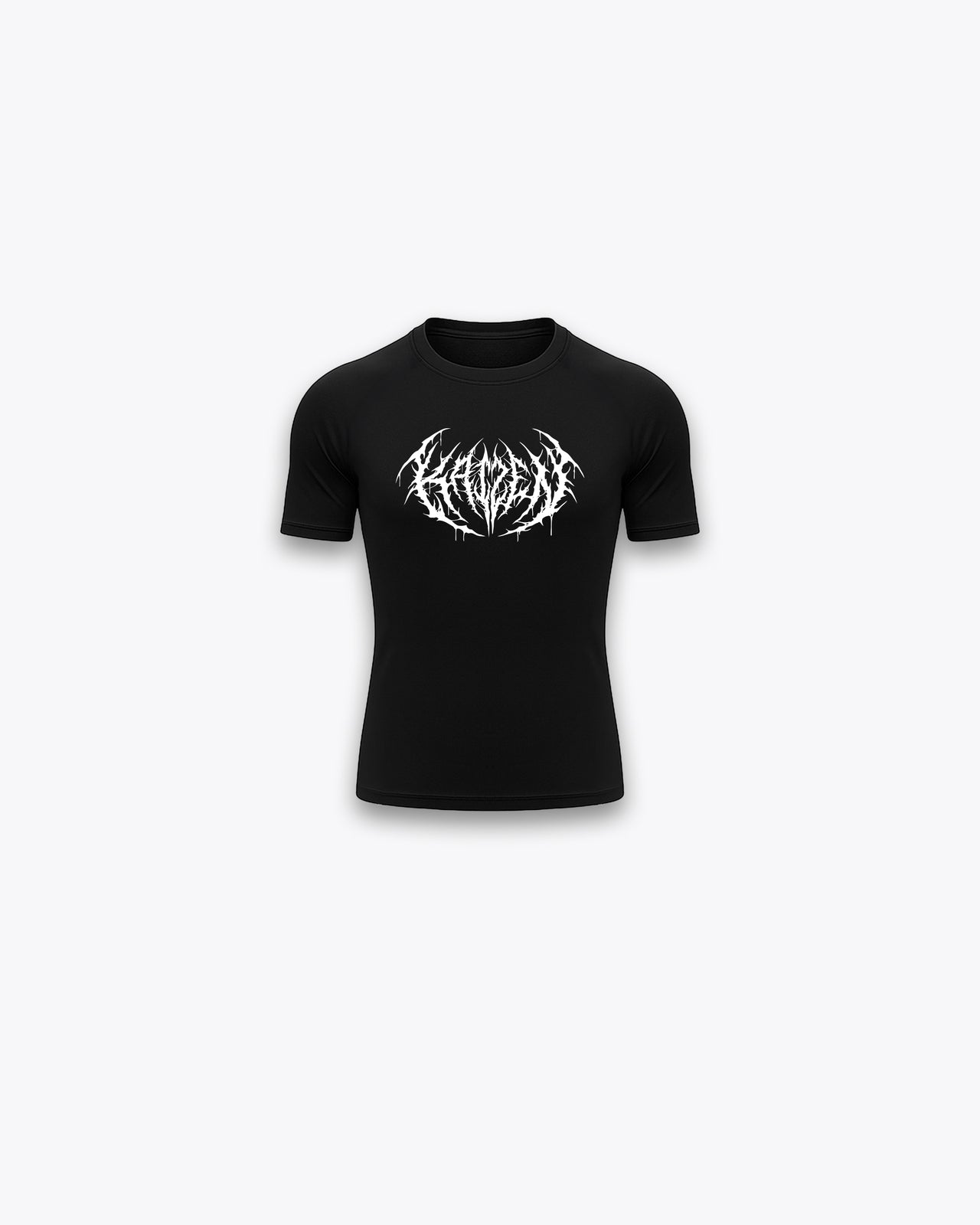 SHORTSLEEVE COMPRESSION T-SHIRT - WHITE CRAZE / BLACK