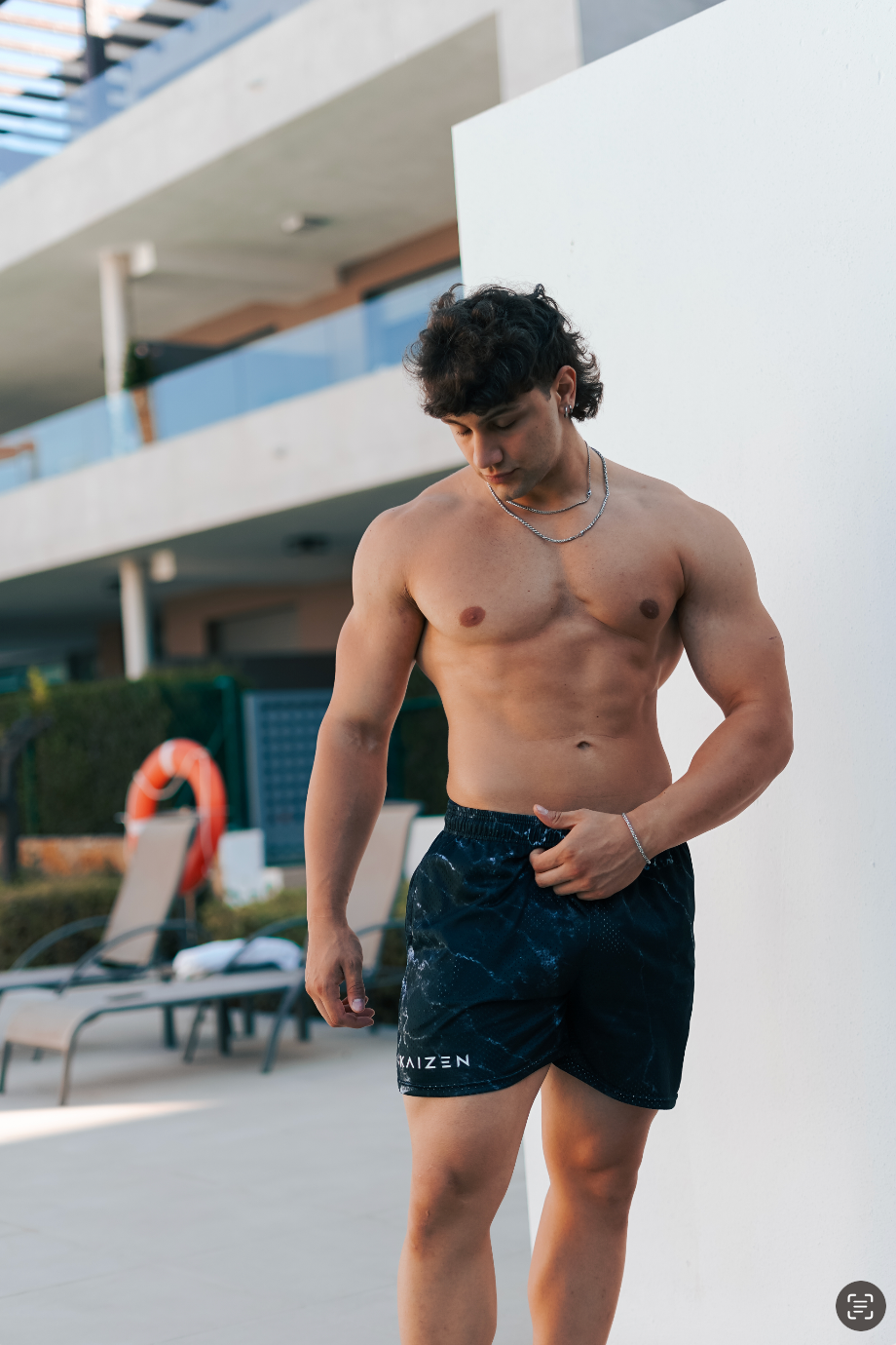 Leg-Day Shorts - Black Marble