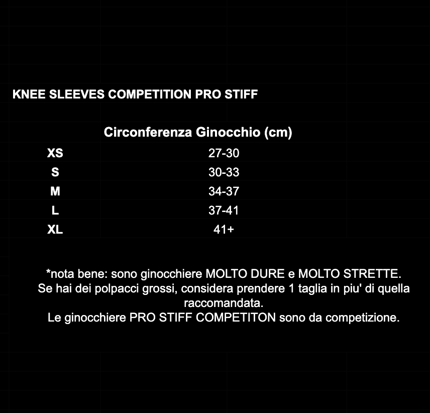 STIFF PRO COMPETITION KNEE SLEEVES