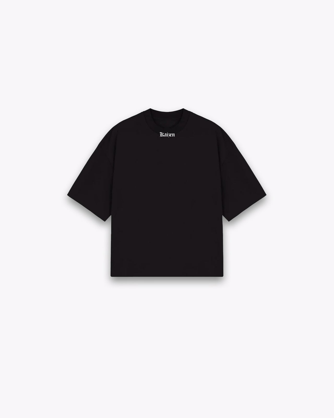 CROPPED OVERSIZE SHIRT - SPRAY PAINT - BLACK