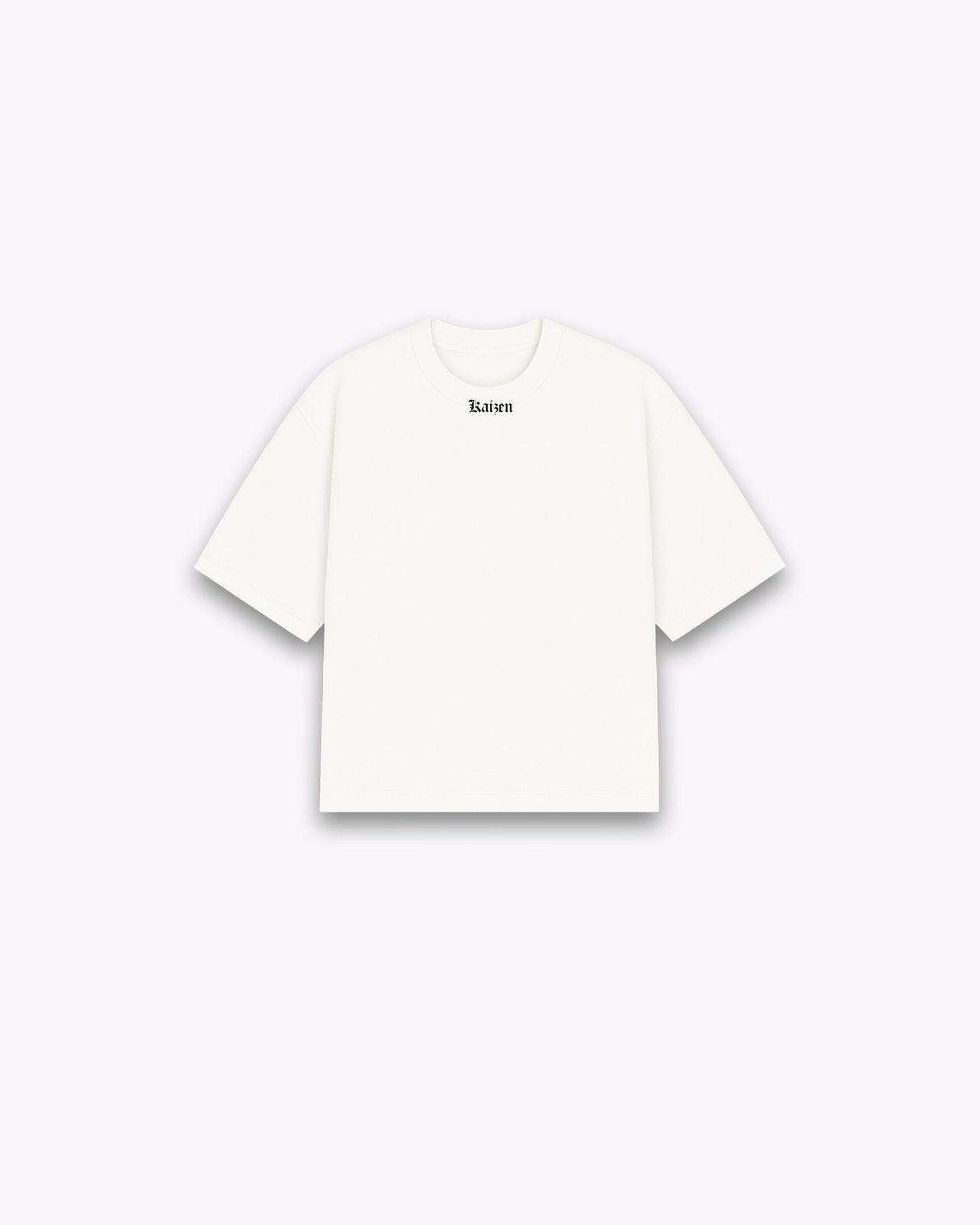 CROPPED OVERSIZE SHIRT - SPRAY PAINT - WHITE