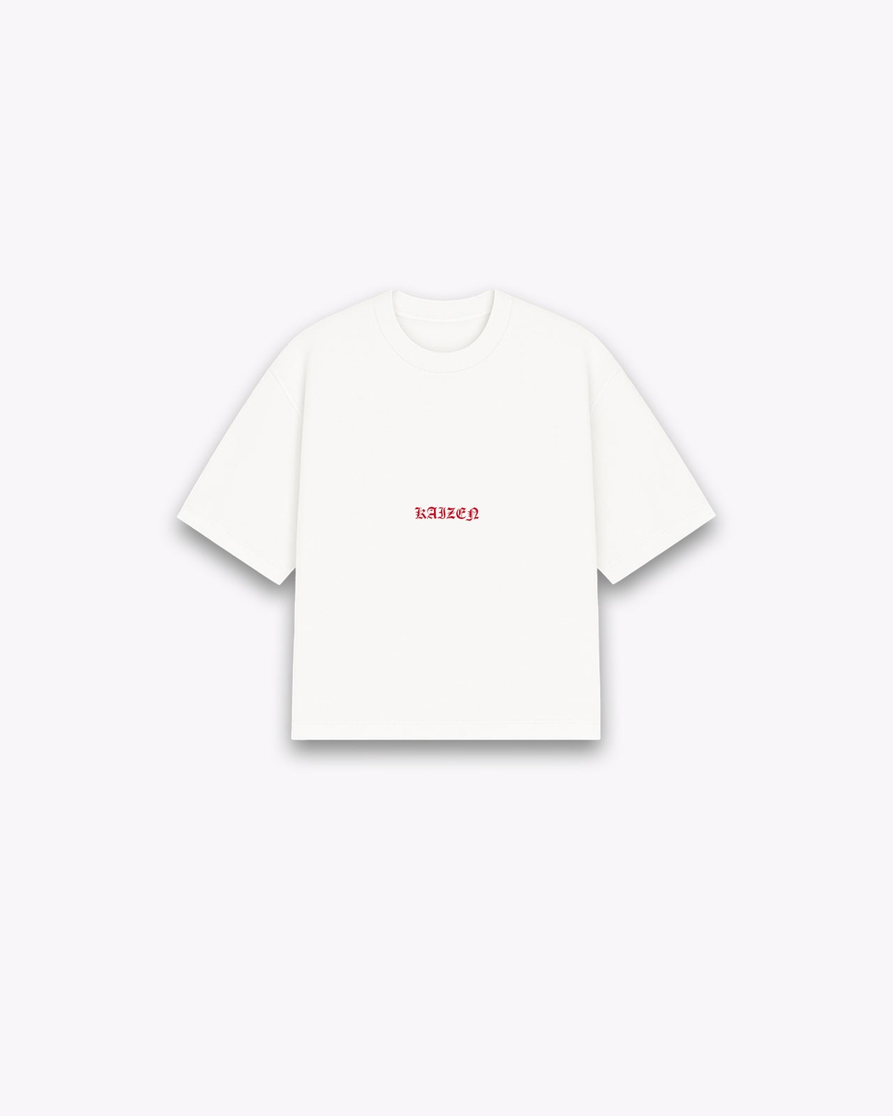 CROPPED OVERSIZE SHIRT - RED DEMON - WHITE