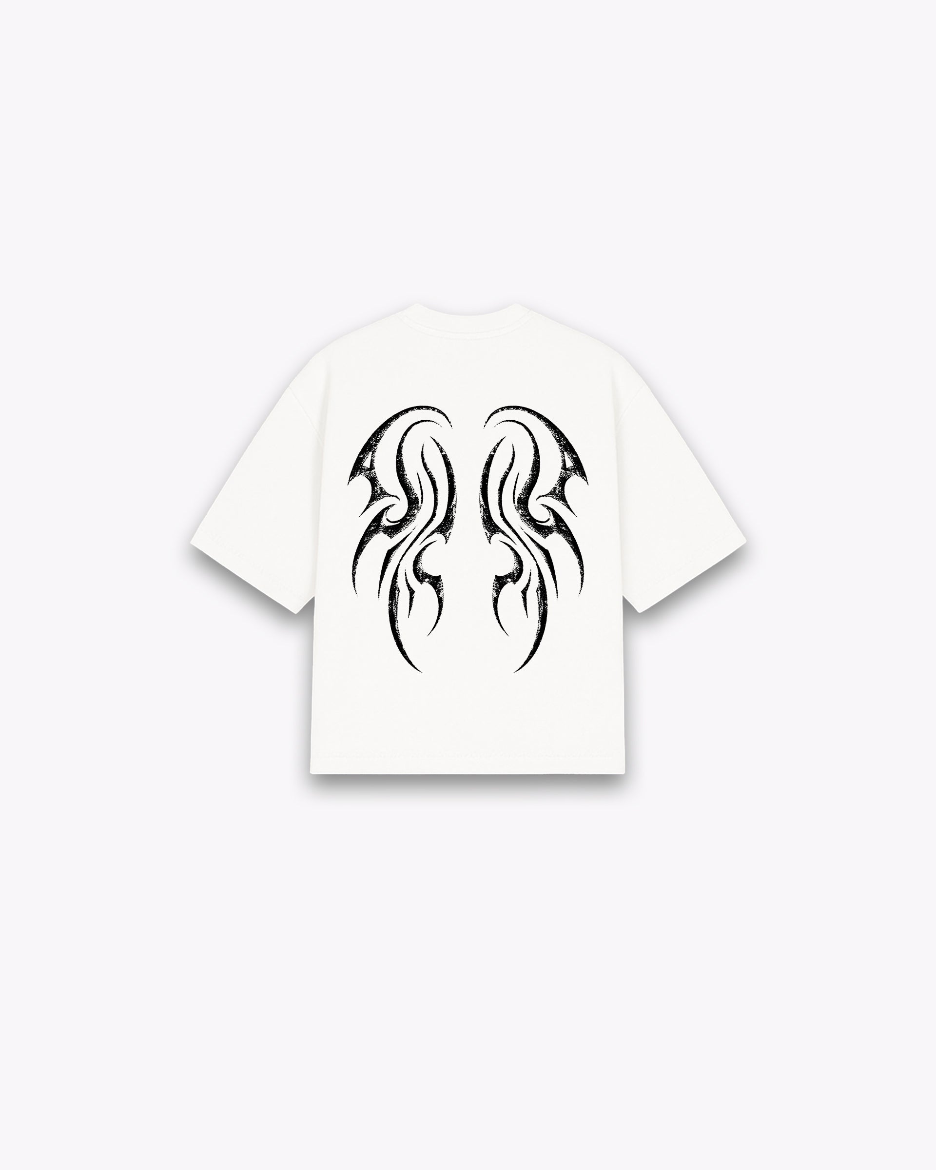 CROPPED OVERSIZE SHIRT - WINGS - WHITE