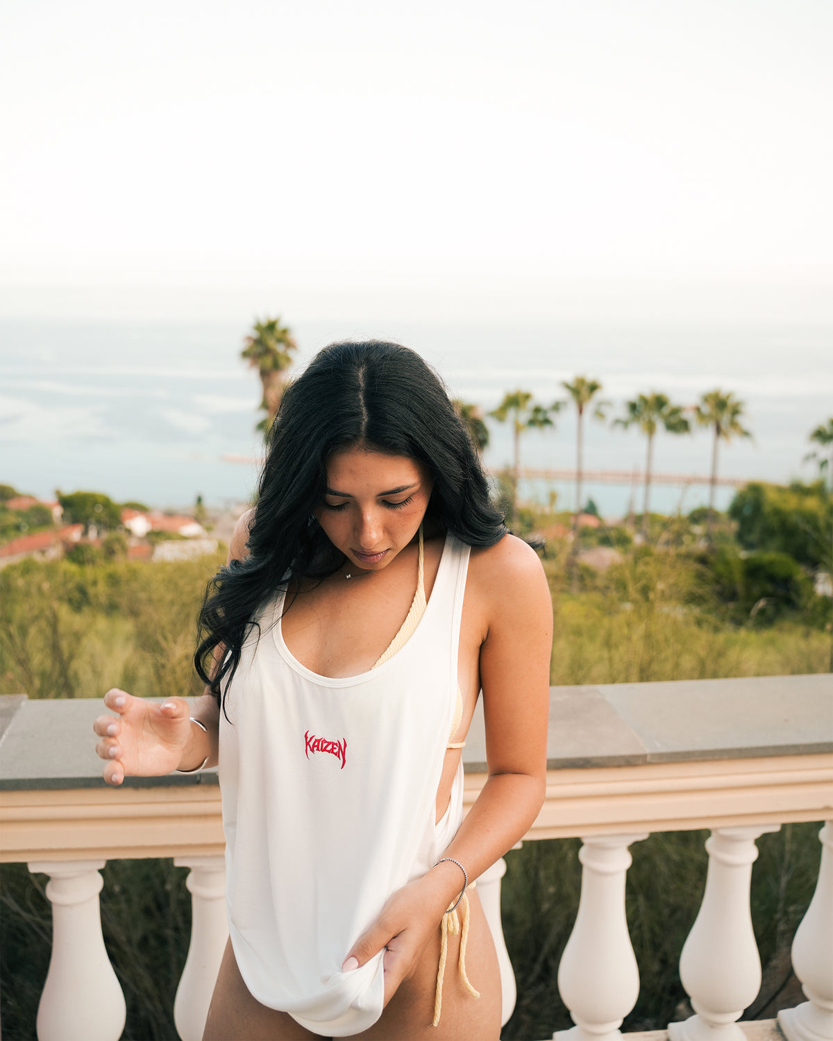 ULTRASOFT STRINGER TANK - RED LOGO / WHITE