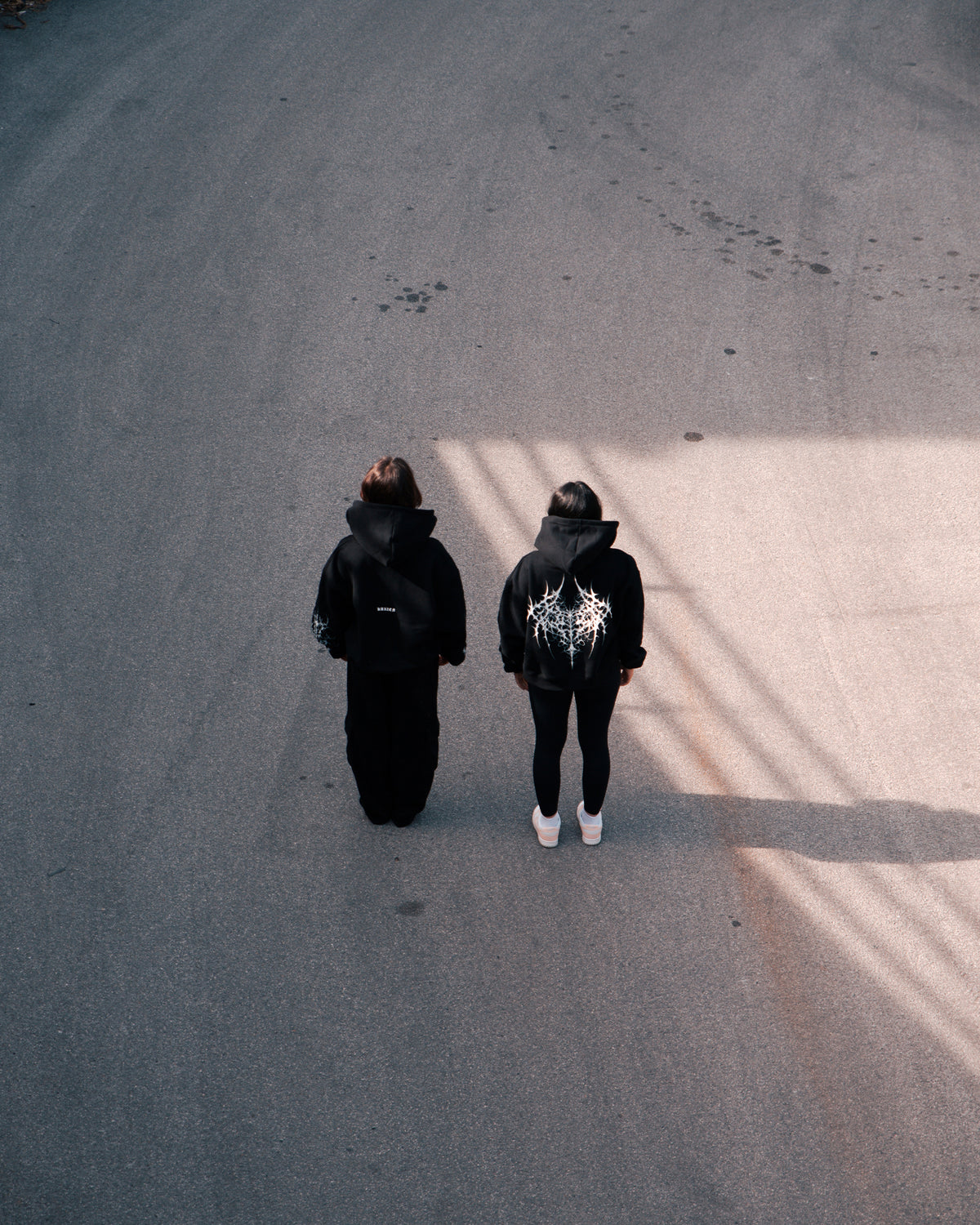 FULL DOUBLE ZIP BOXY HOODIE - DEMON / BLACK