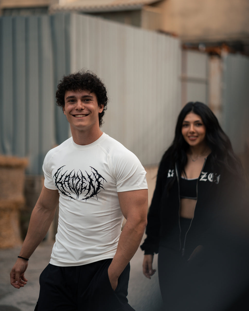 FULL DOUBLE ZIP BOXY HOODIE - DEMON / BLACK