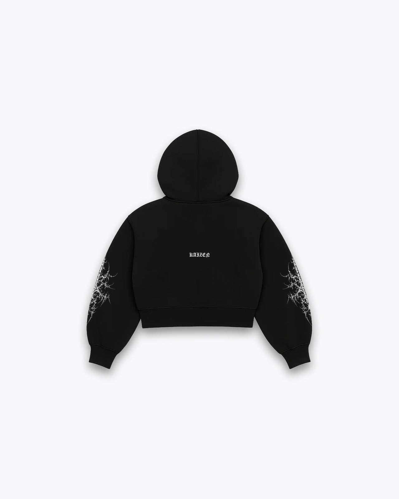 FULL DOUBLE ZIP BOXY HOODIE - REVENGE / BLACK