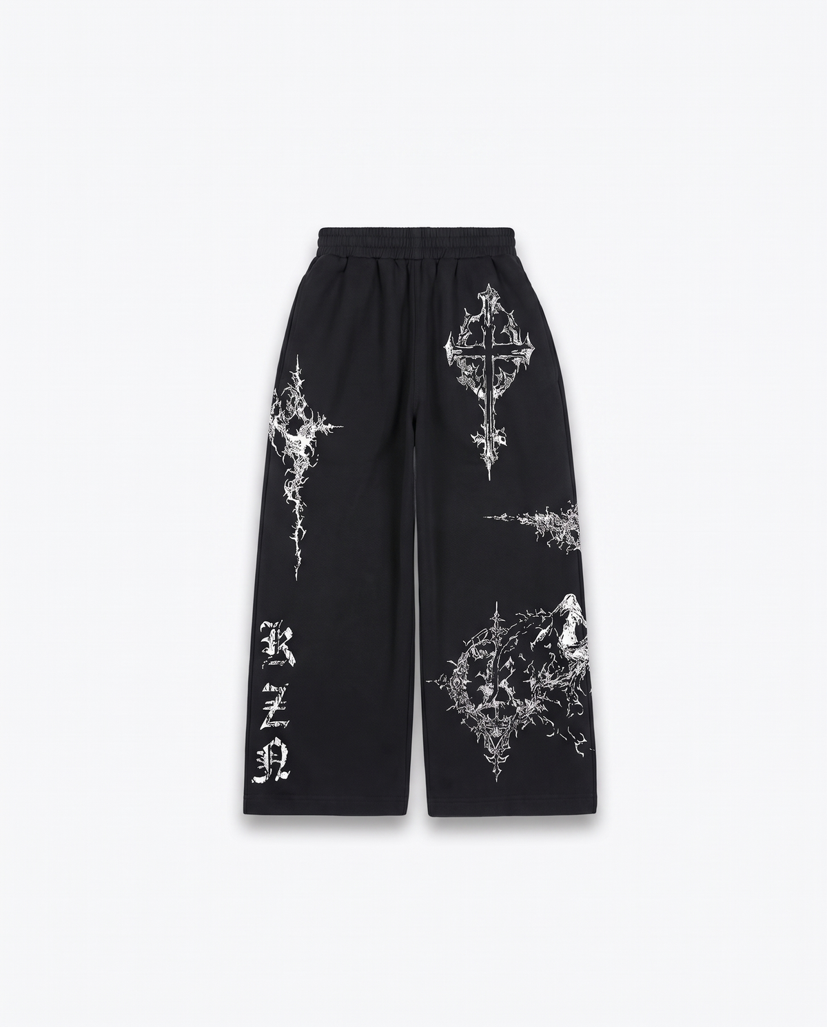 K-02 NO-CUFF SYGILLISM JOGGERS - DISTRESSED