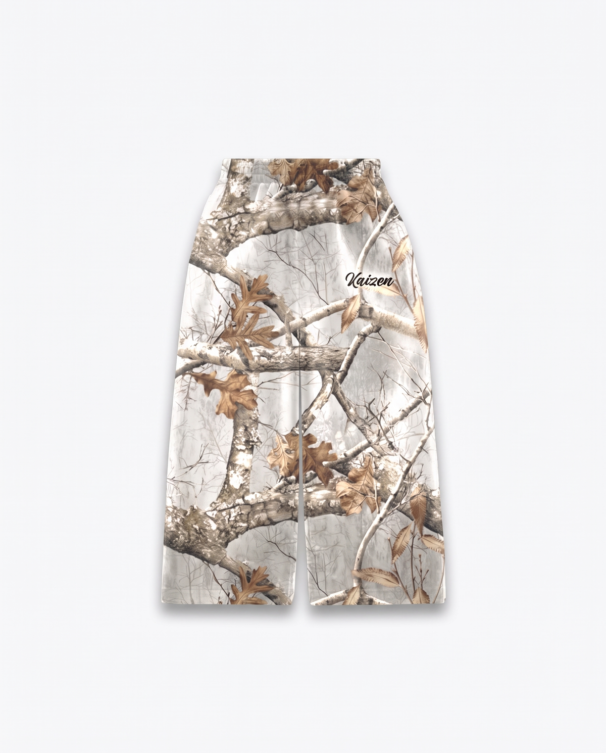 K-02 NO-CUFF TREE CAMO JOGGERS - ARCTIC WHITE