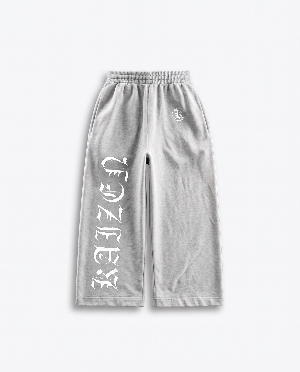 K-01 OG SET BAGGY NO-CUFF JOGGERS - HEATHERED GREY