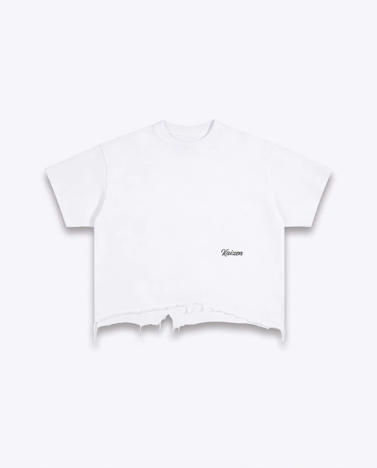 K-02 VINTAGE WASH BOXY DISTRESSED T-SHIRT - Off-White