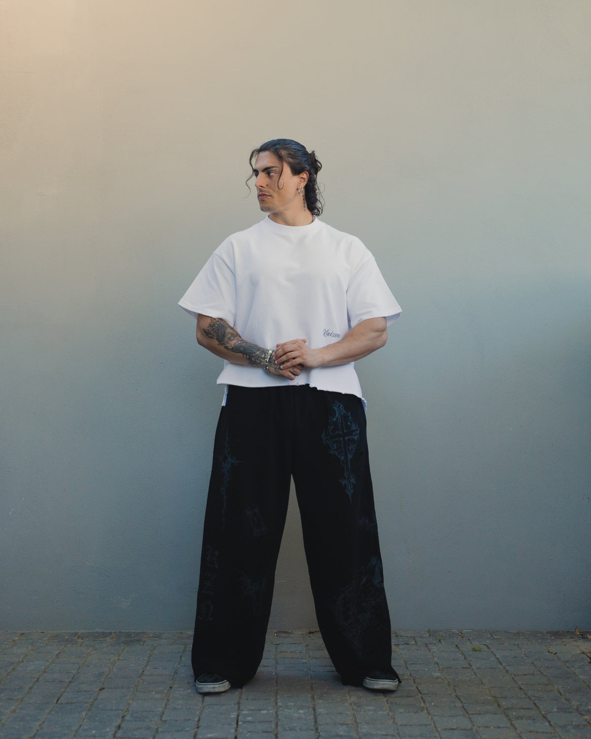 K-02 VINTAGE WASH BOXY DISTRESSED T-SHIRT - Off-White